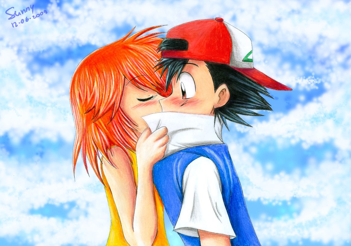 Kiss:. Ash and misty, Pokemon ash and misty, Ash pokemon
