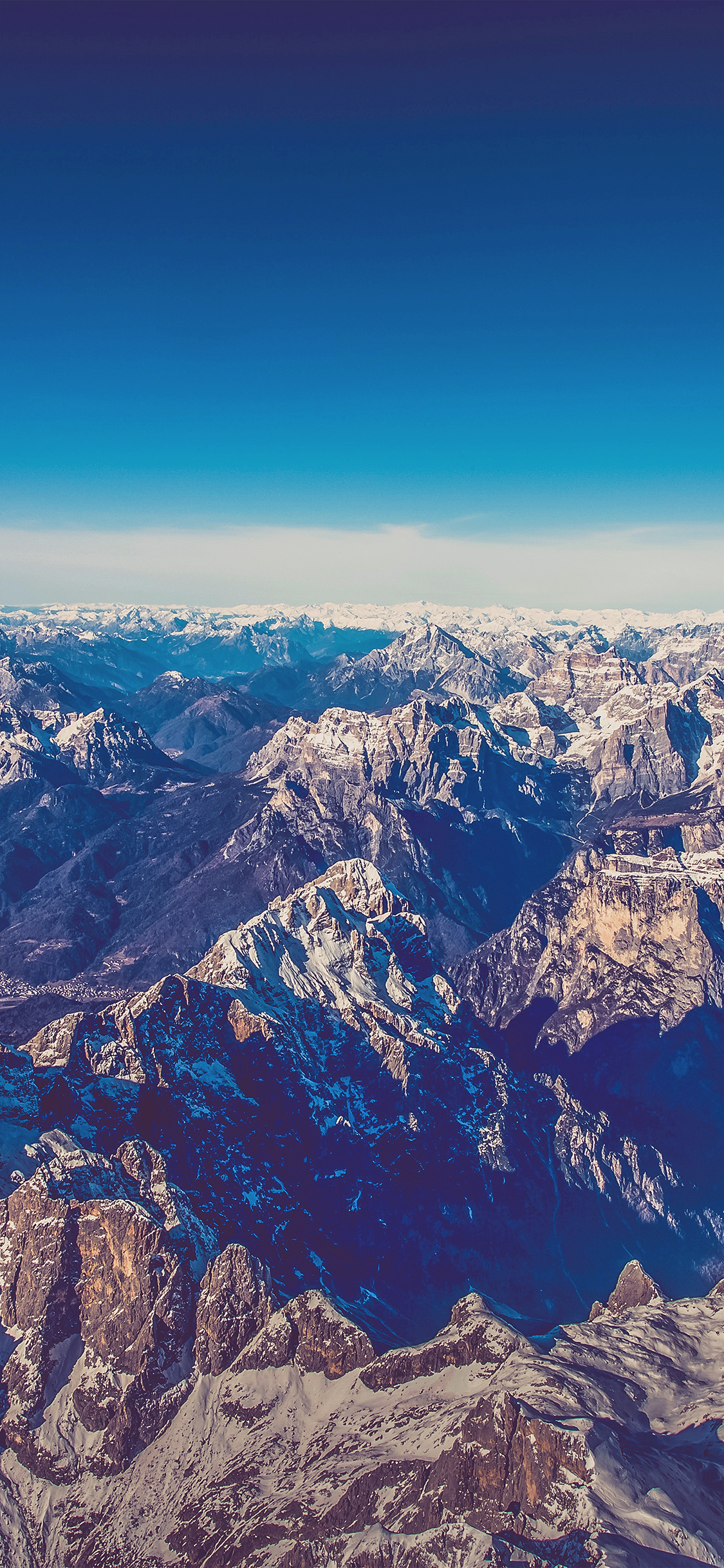 iPhone X wallpaper. winter mountain cold sky blue nature rock fly