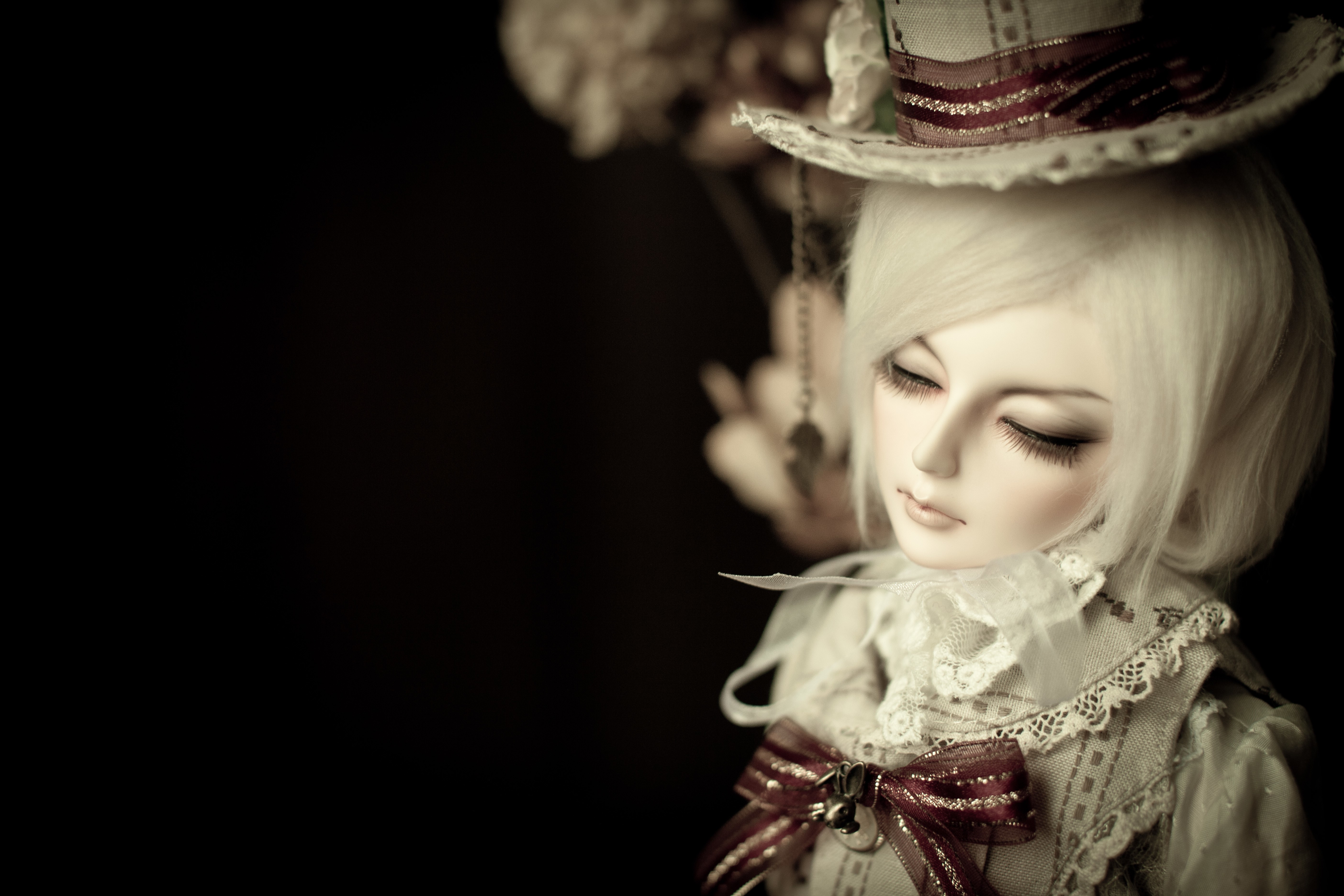 4K, 5K, Toys, Doll, Hat, Blonde girl, Bowknot Gallery HD Wallpaper