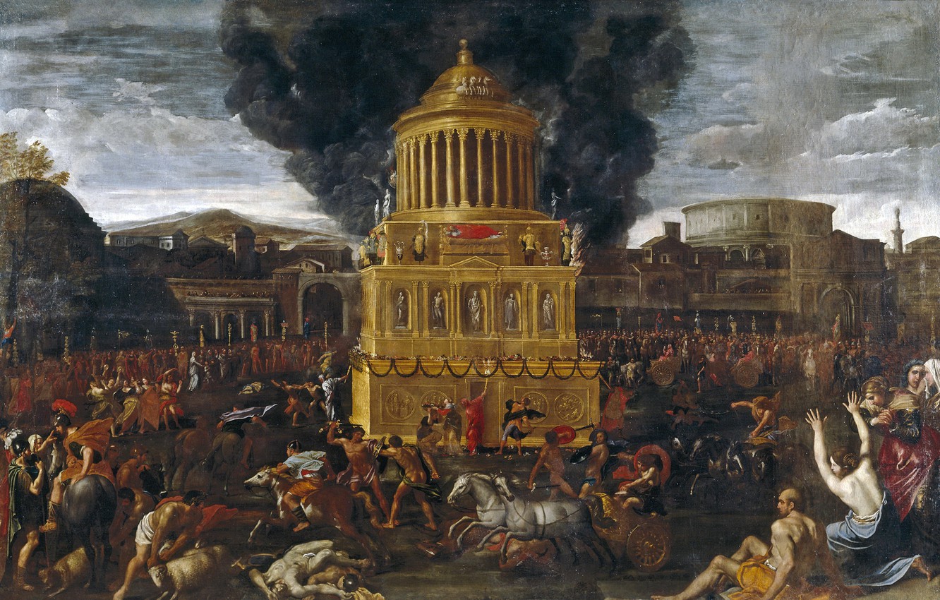 Wallpaper picture, history, genre, mythology, Domenichino, The Funeral Of The Roman Emperor image for desktop, section живопись