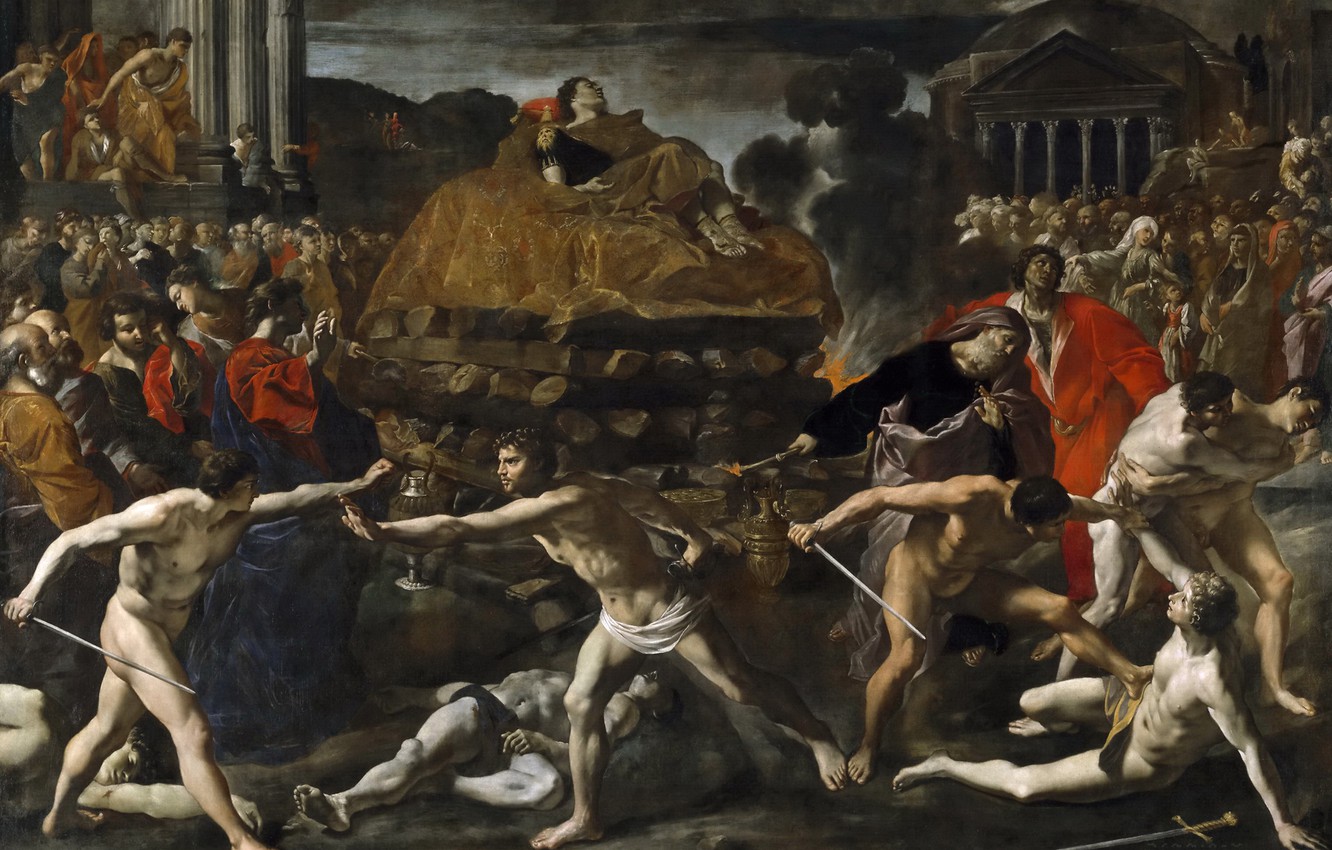 Wallpaper picture, The Funeral Of The Roman Emperor, Giovanni Lanfranco image for desktop, section живопись