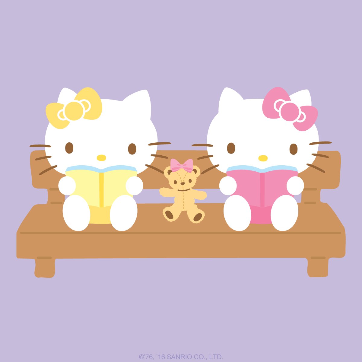 Hello Kitty Kitty & Mimmy celebrate #NationalOppositeDay every day by wearing their bows on opposite sides!