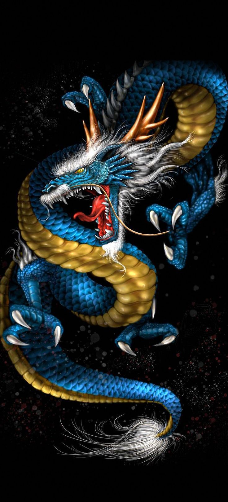 dragon phone wallpaper dark background. Dragon artwork, Dragon tattoo art, Dragon artwork fantasy