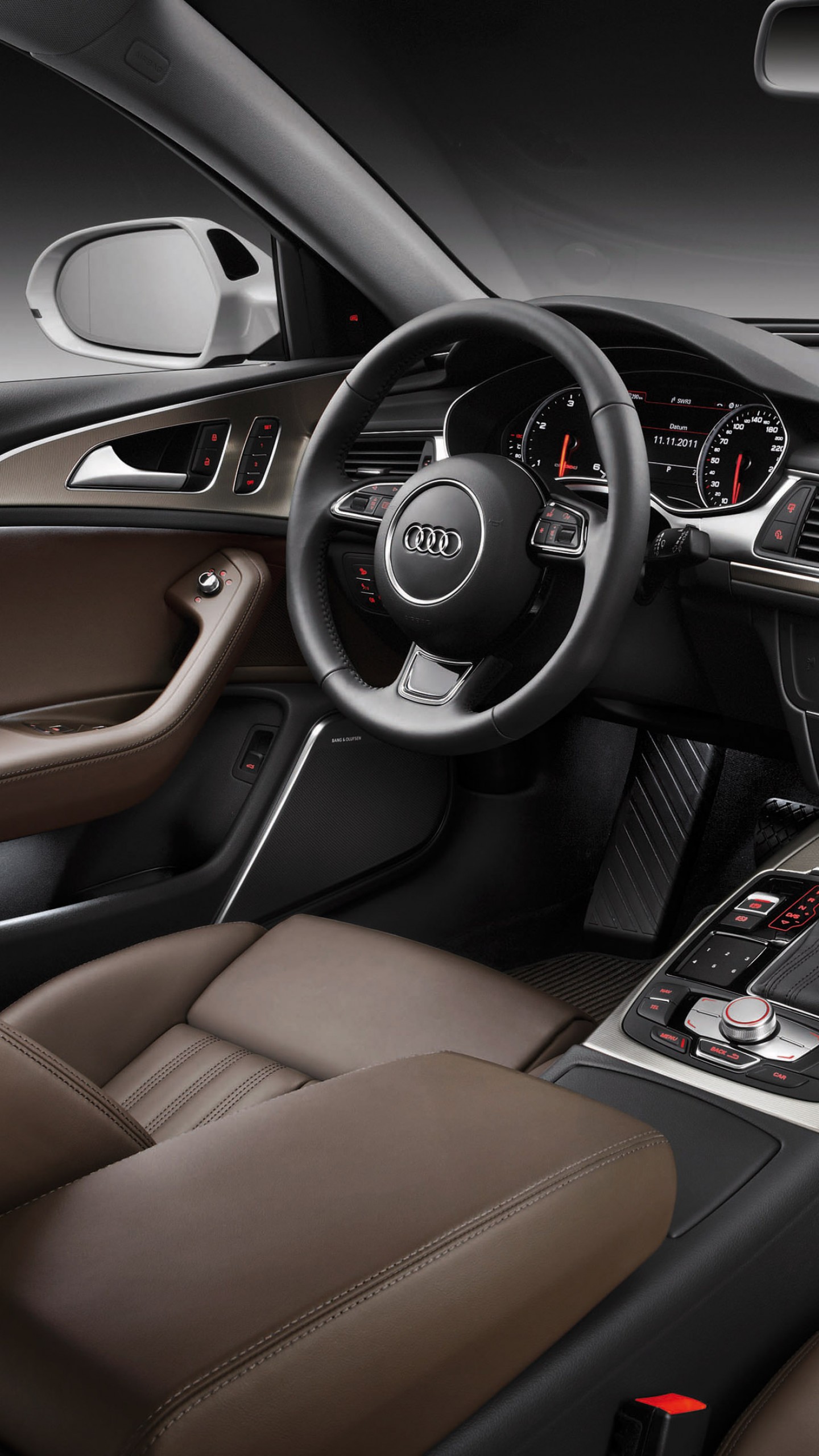 Wallpaper Audi A6 (C7), Quattro, Off Road, Audi, RS 6 Avant, Interior, Leather, 2015 Detroit Auto Show. NAIAS, Cars & Bikes
