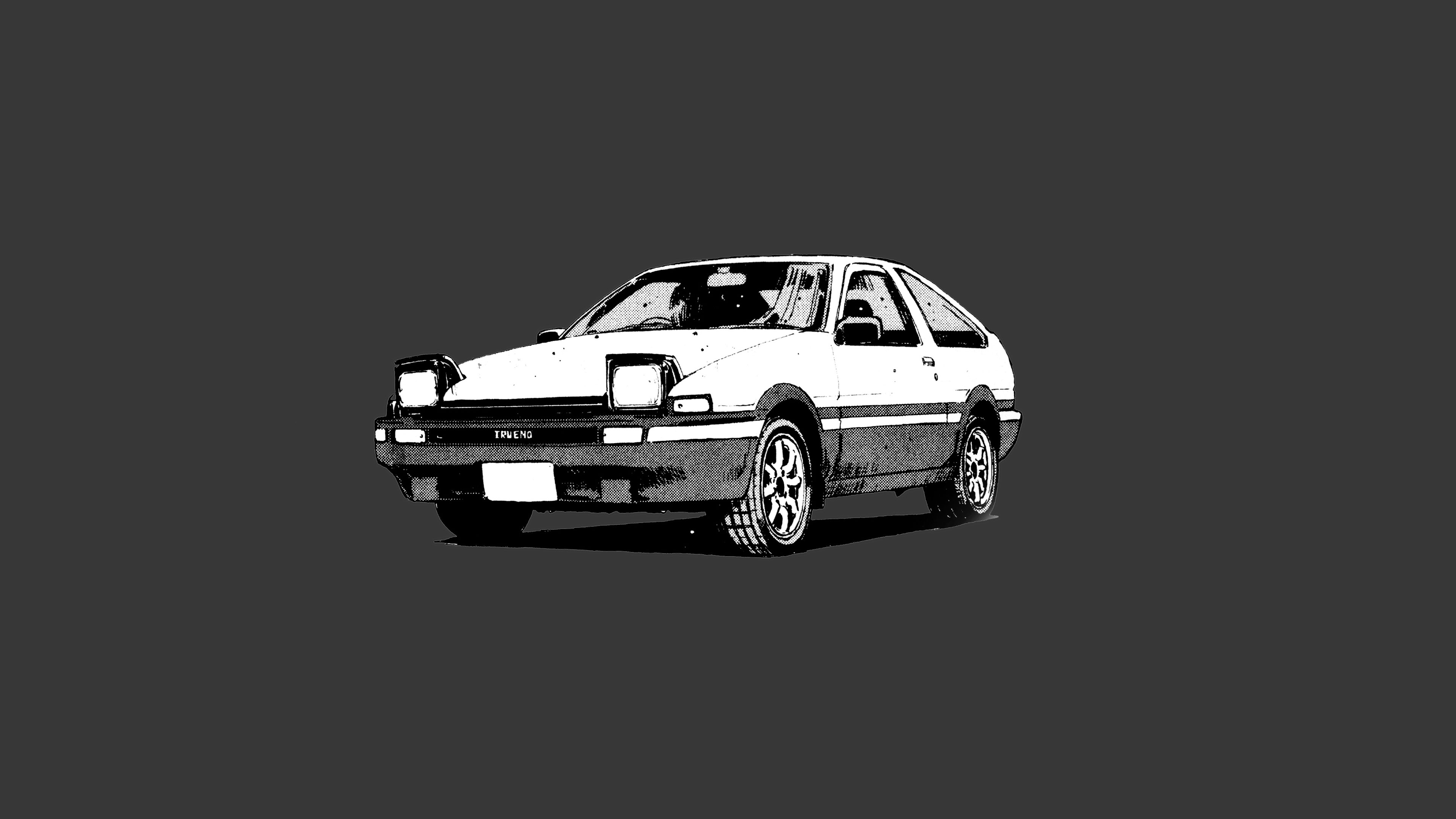 Wallpaper, Initial D, Toyota AE86, Toyota Trueno 3840x2160