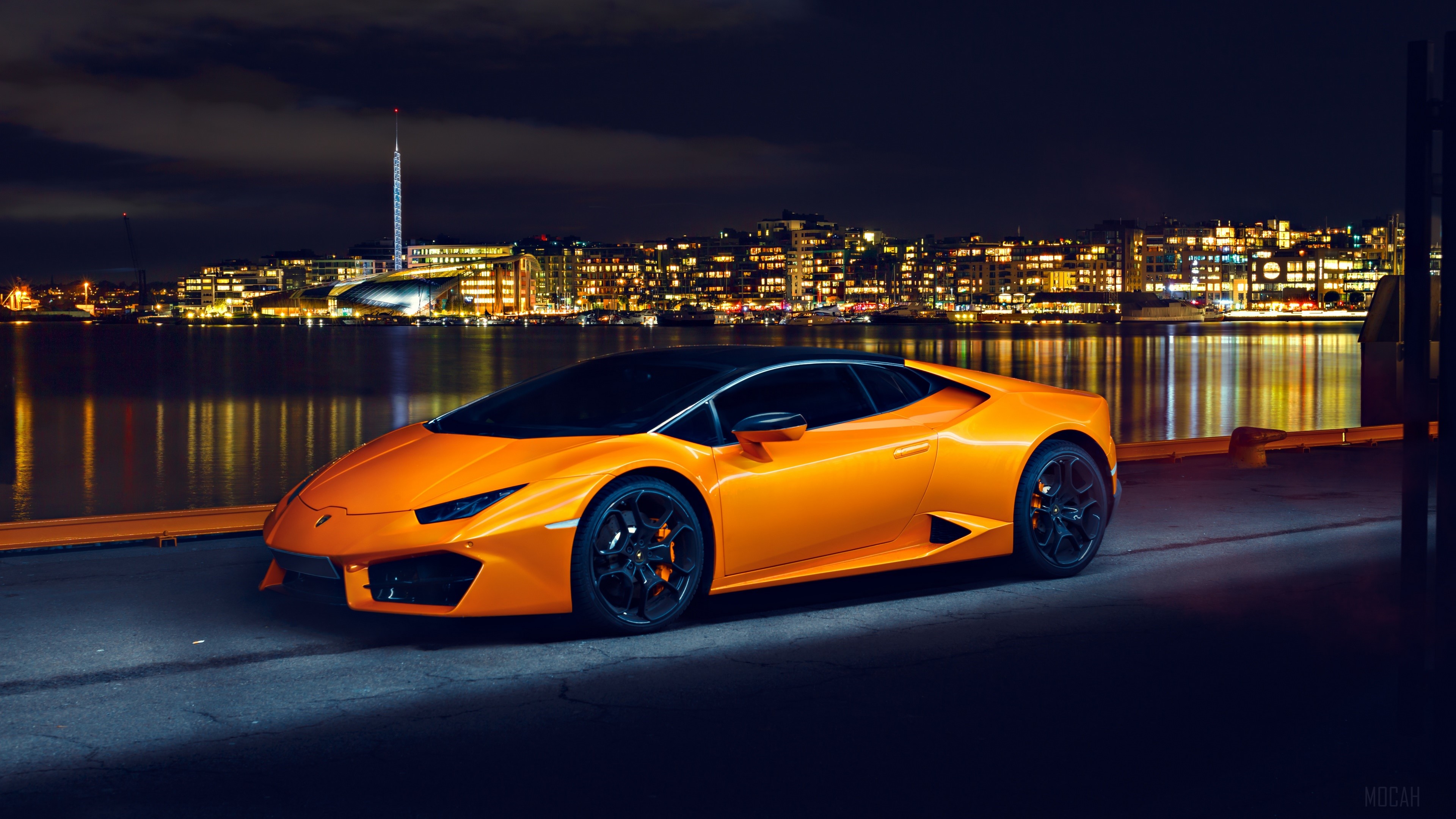 Car, Lamborghini, Lamborghini Huracan, Orange Car, Sport Car, Supercar, Vehicle 4k Gallery HD Wallpaper