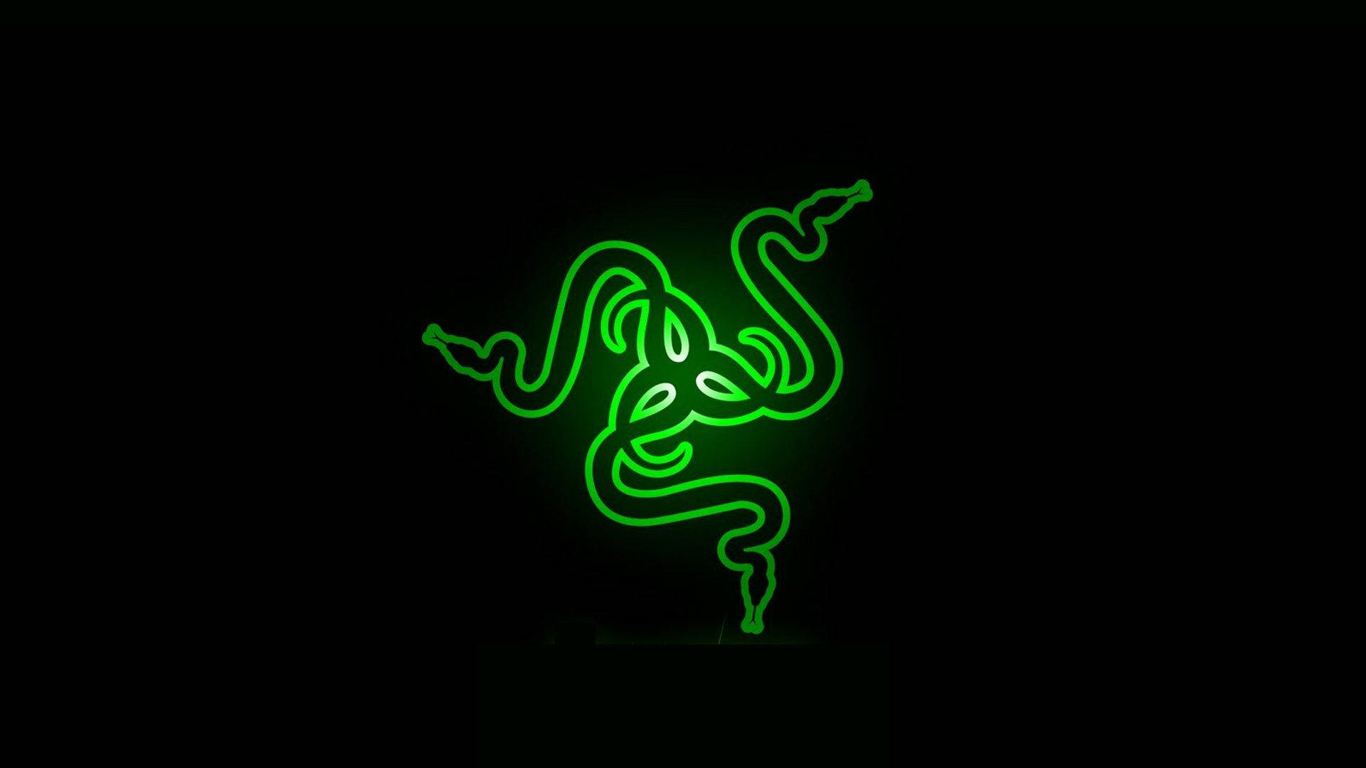 Download Neon Green Razer Gaming Laptop Logo Wallpaper