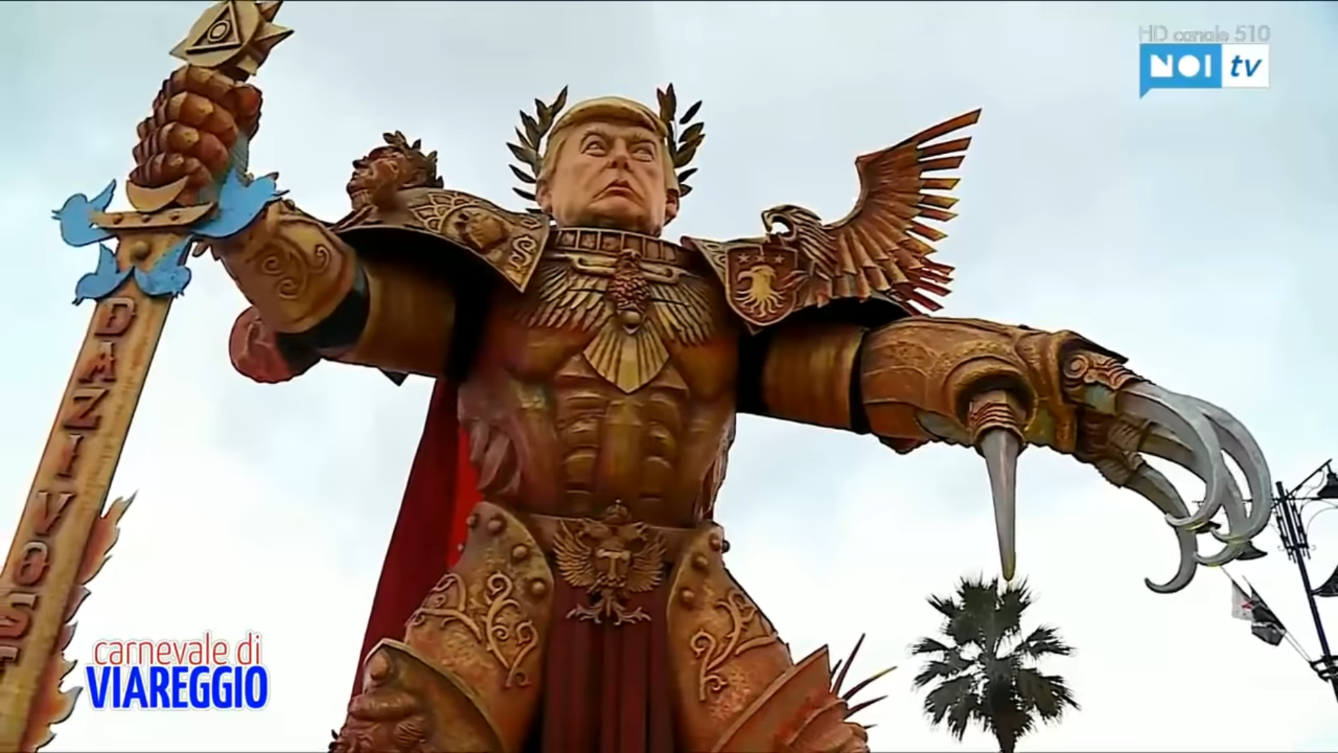 God Emperor Trump Float. God Emperor Trump