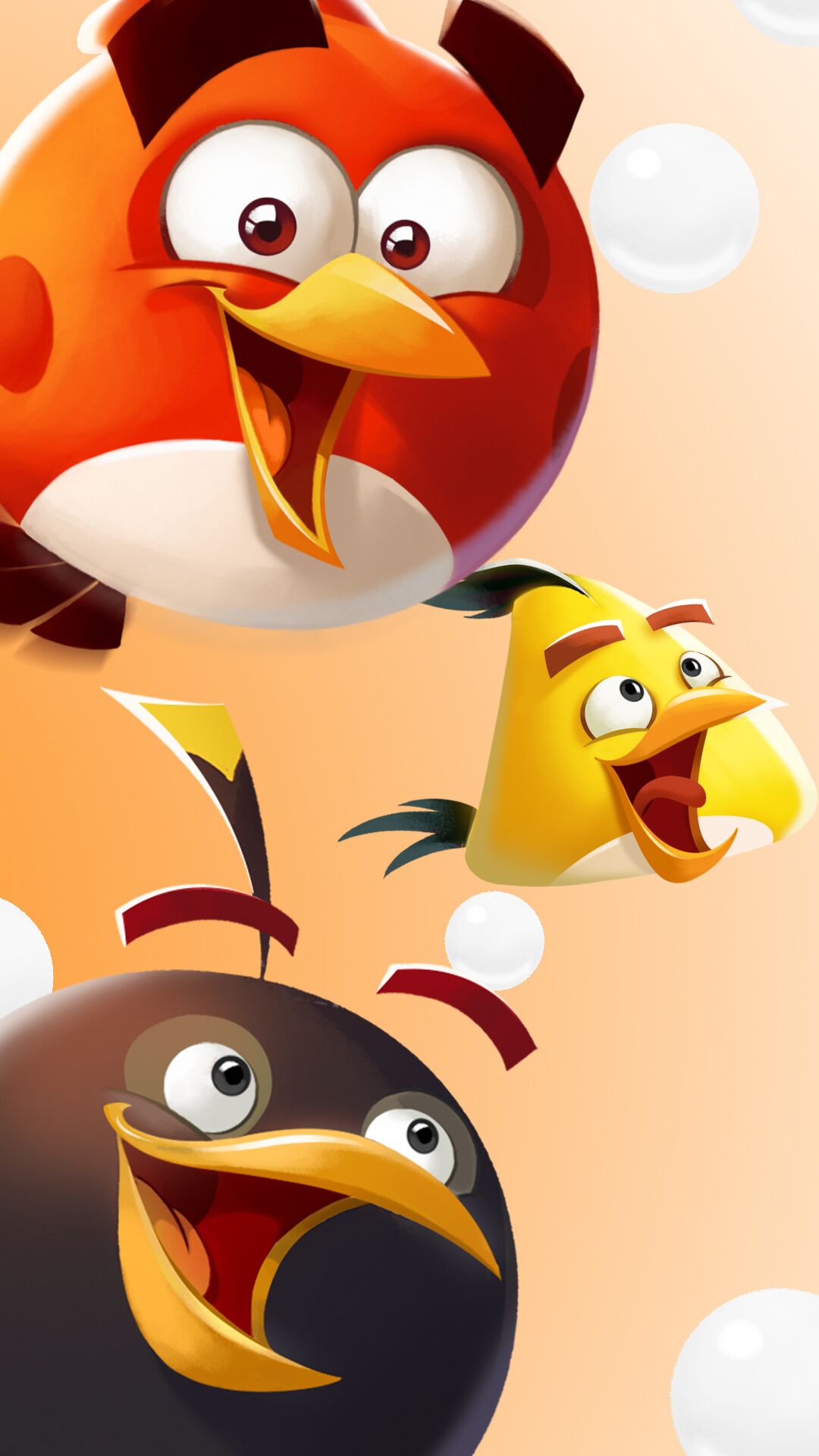 Angry Birds winter phone wallpaper for holidays