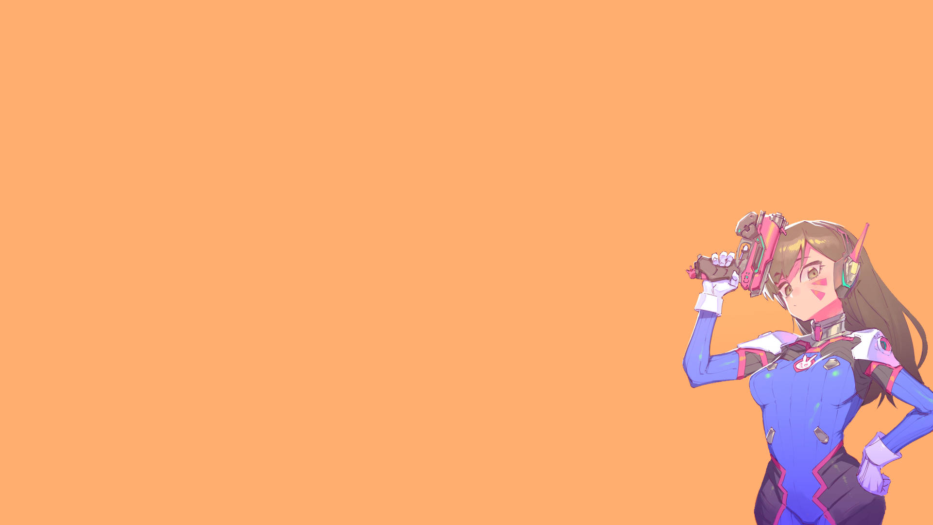 Download Minimalist Fan Art Dva Wallpaper