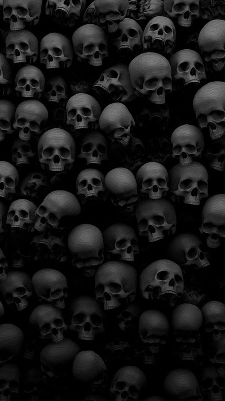 Download 750x1334 Horror, Skulls, Scary, Creepy Wallpaper. Black skulls wallpaper, Dark black wallpaper, Scary wallpaper