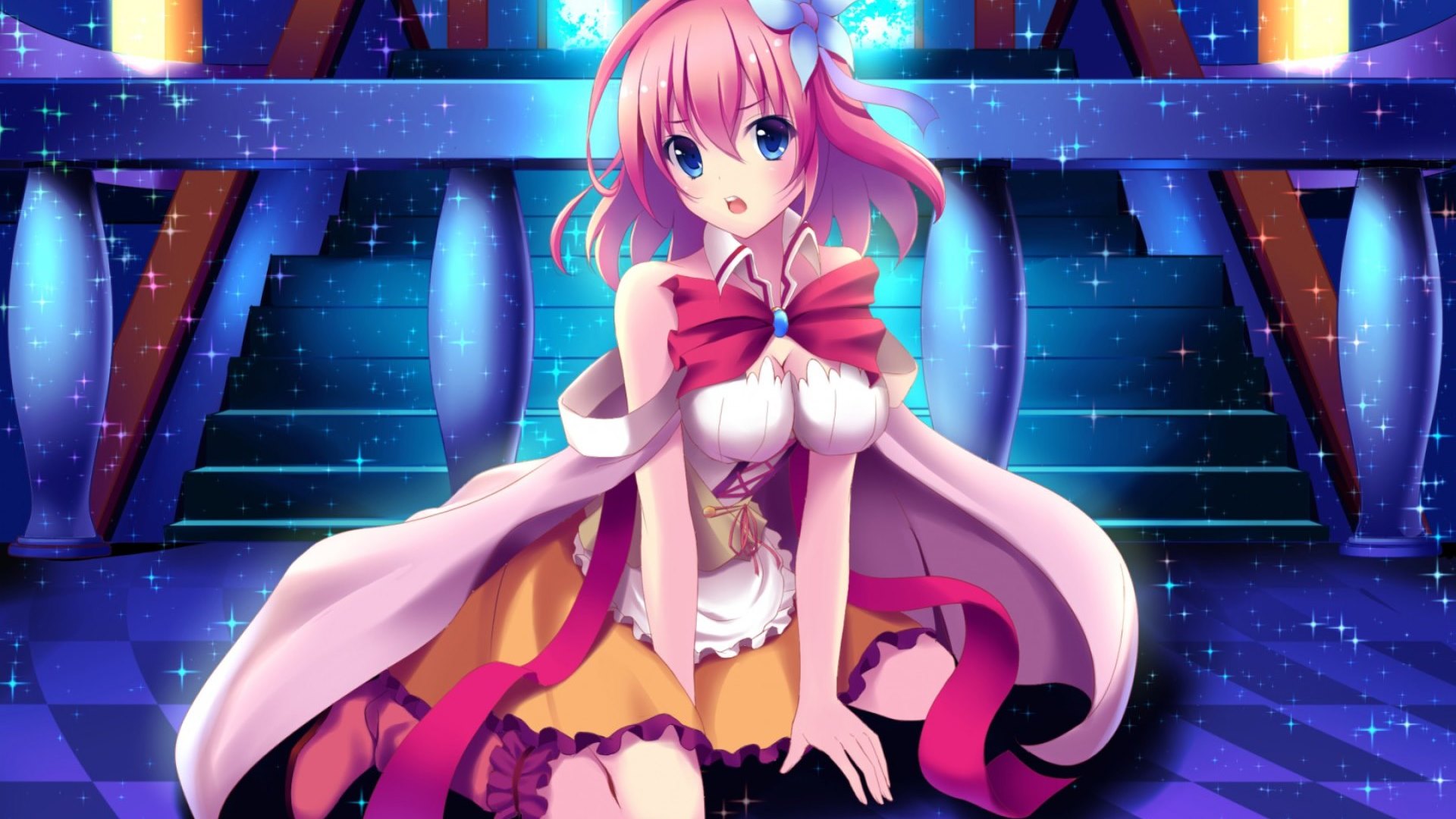 Wallpaper / pretty, dress, hd, cg, beautiful, adorable, sweet, nice, loli, anime, hot, beauty, anime girl, pink, female, lovely, lolita, , short hair, cute, no game no life, kawaii, girl