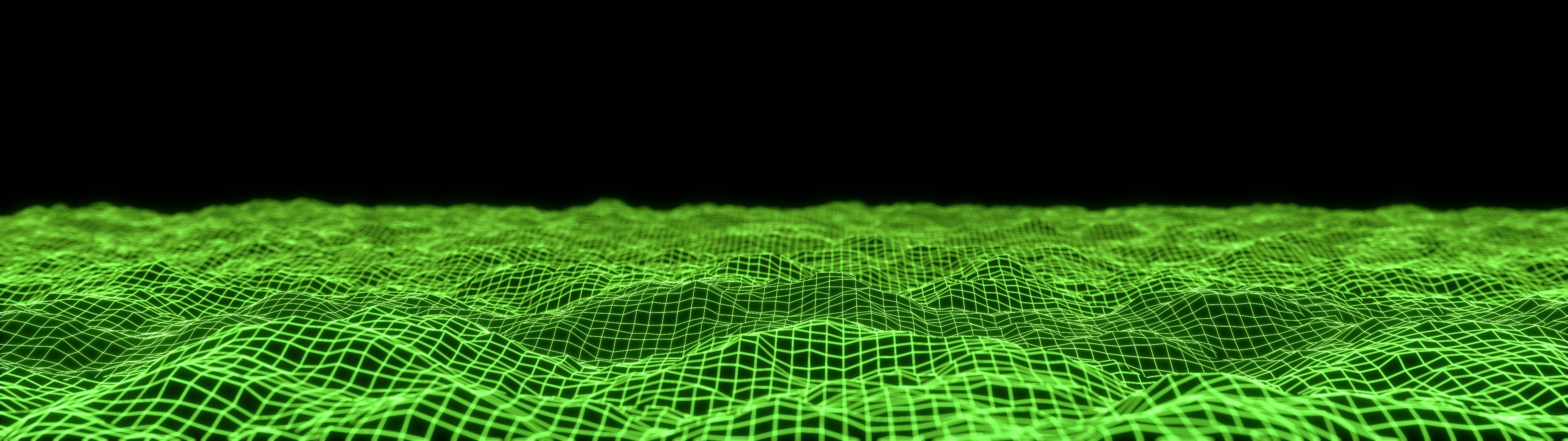 digital art, abstract, grass, green, waves, pattern, geometry, texture, lines, multiple display, leaf, flower, plant, net, lawn, soil, grass family, flooring Gallery HD Wallpaper