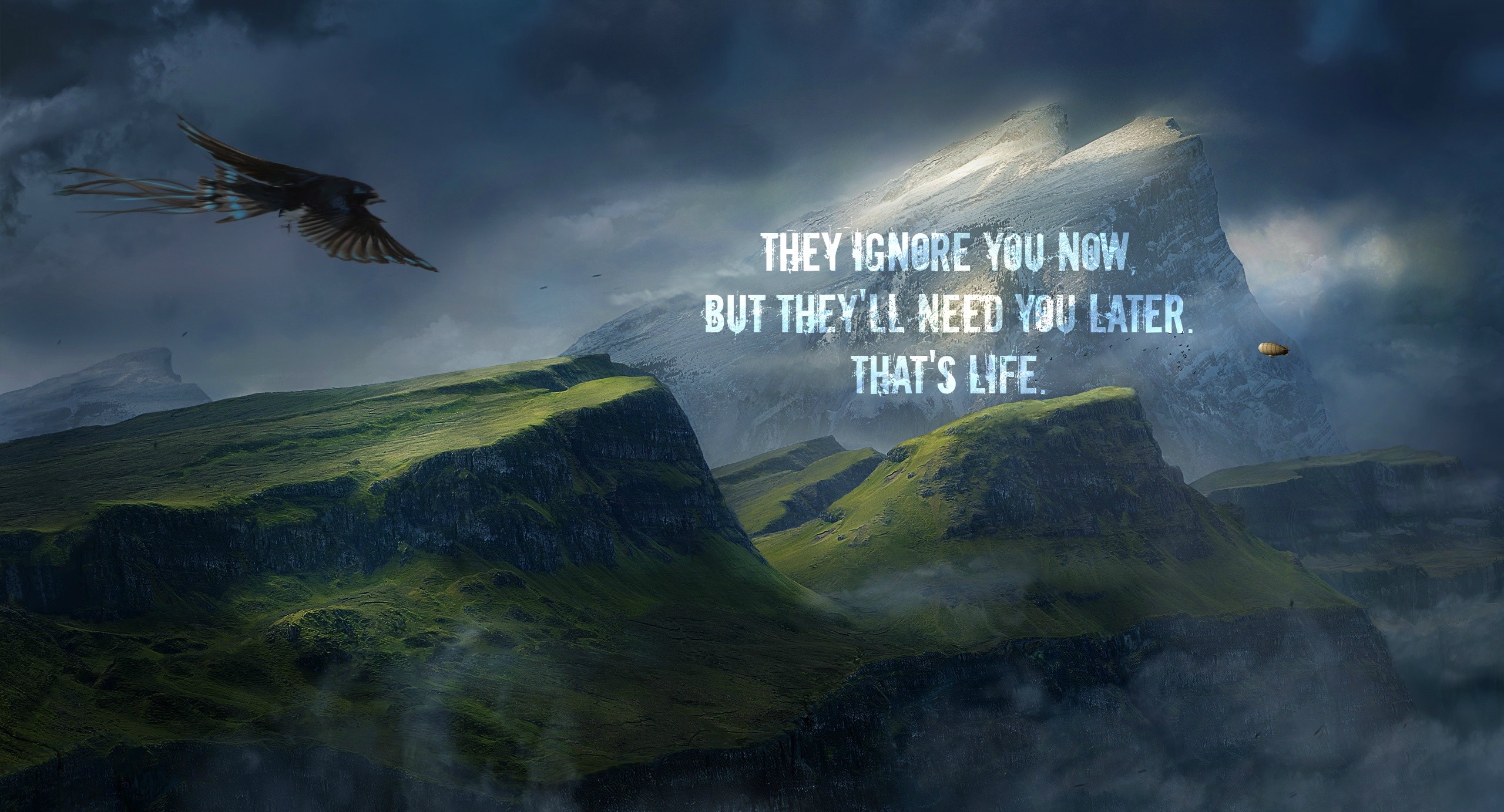 eagle, nature, inspirational, quote, mountains, landscape, animals, digital art, birds Gallery HD Wallpaper