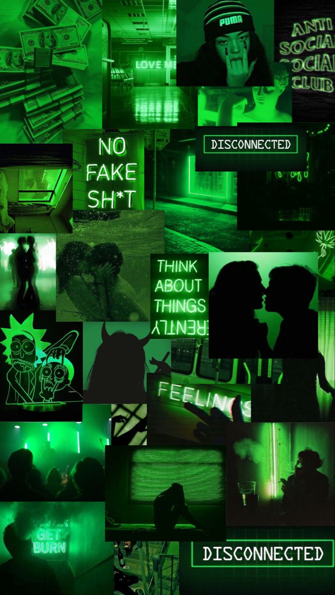 Green Moodboard Wallpaper. Dark green aesthetic, Green aesthetic, Neon aesthetic