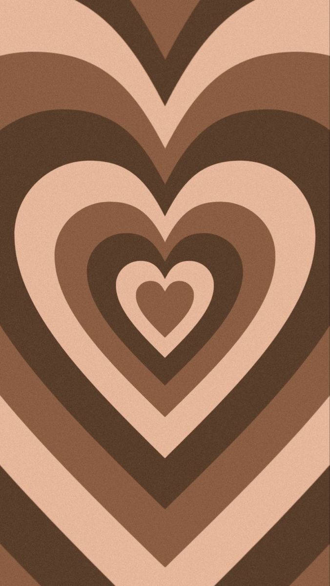 Download Y2k Heart Different Shades Of Brown Wallpaper