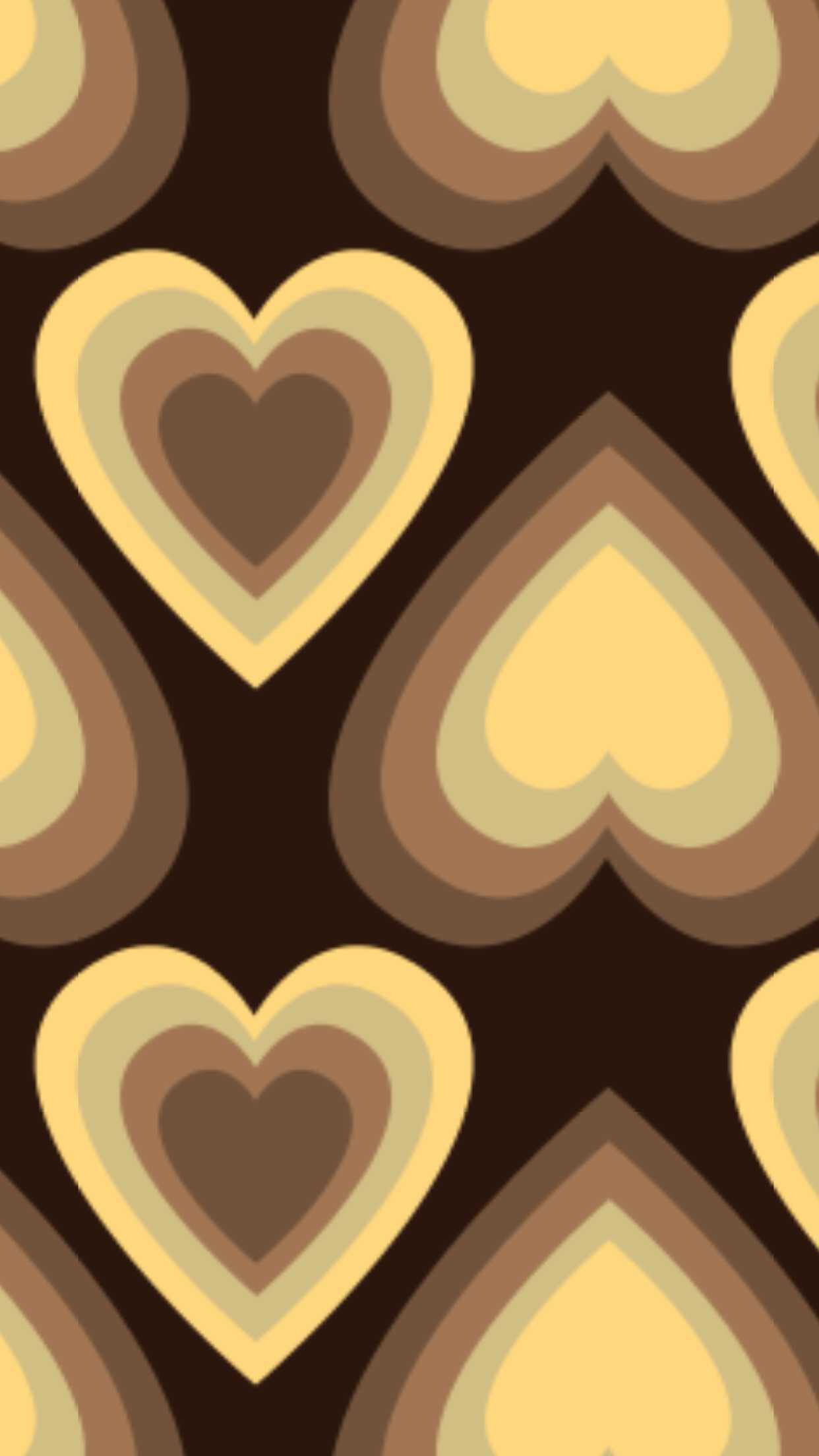 Brown Heart iPhone Wallpaper