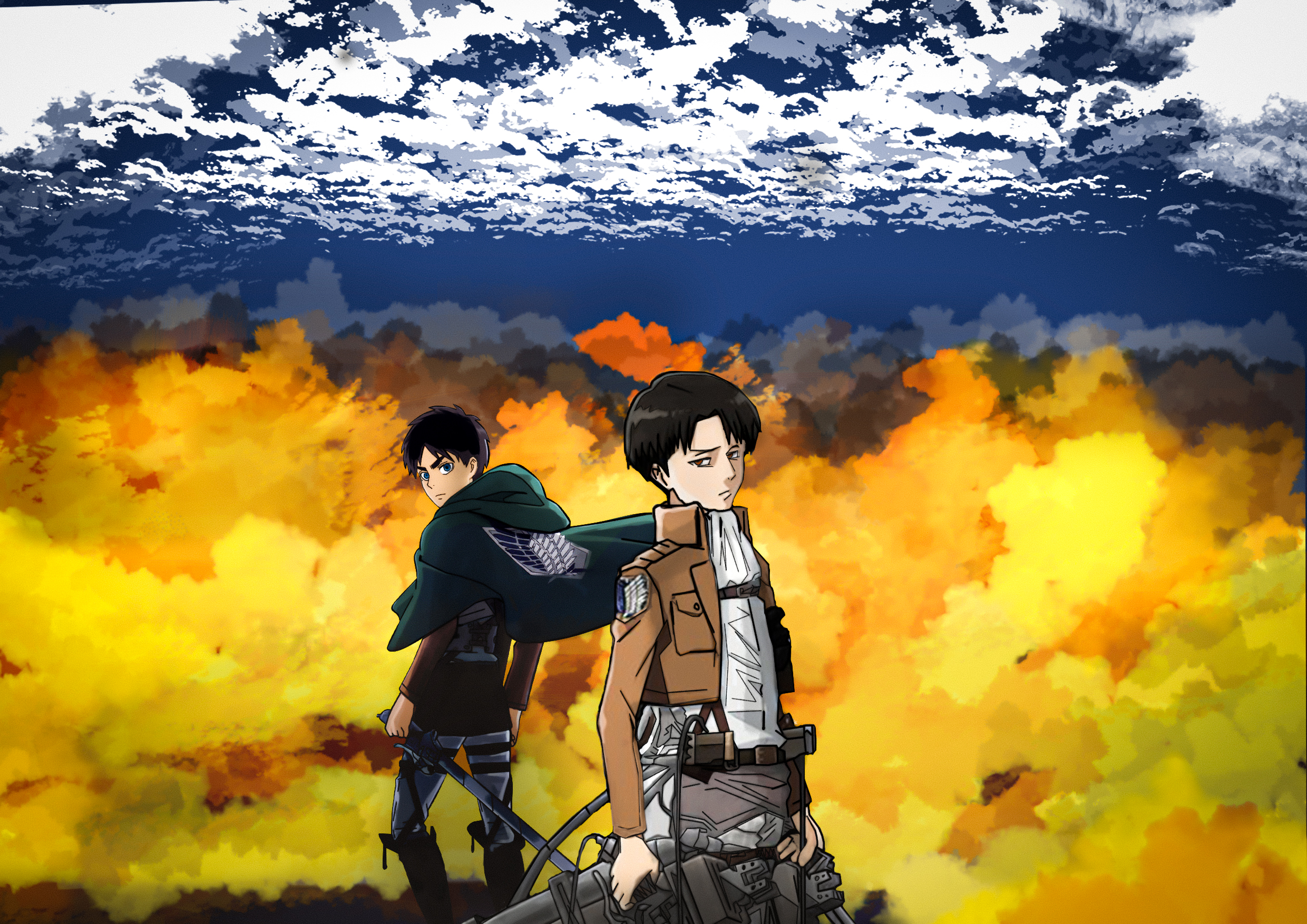 Attack On Titan HD, Levi Ackerman, Eren Yeager Gallery HD Wallpaper