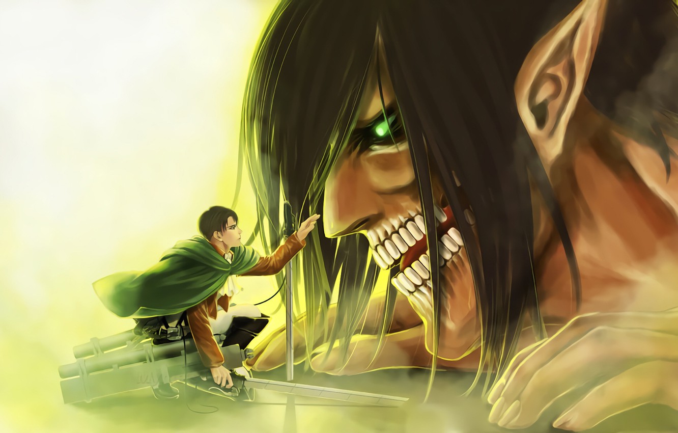 Wallpaper art, Titan, Shingeki no Kyojin, Eren Yeager, Attack of the titans, Levi image for desktop, section прочее