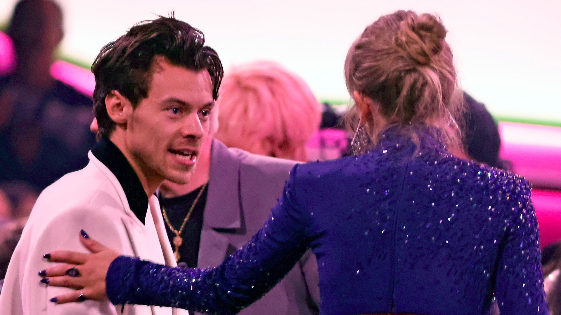Taylor Swift and Ex Harry Styles Reunite at 2023 GRAMMYs: Pics