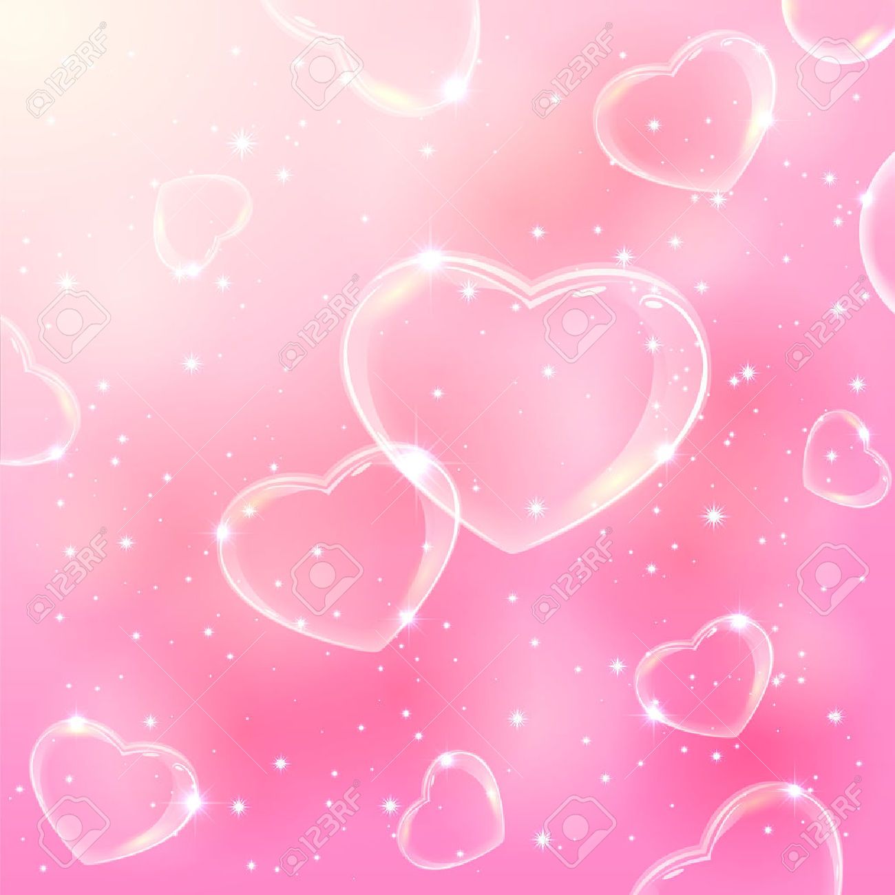 pink heart bubbles. Pink heart background, Y2k background, Pink heart