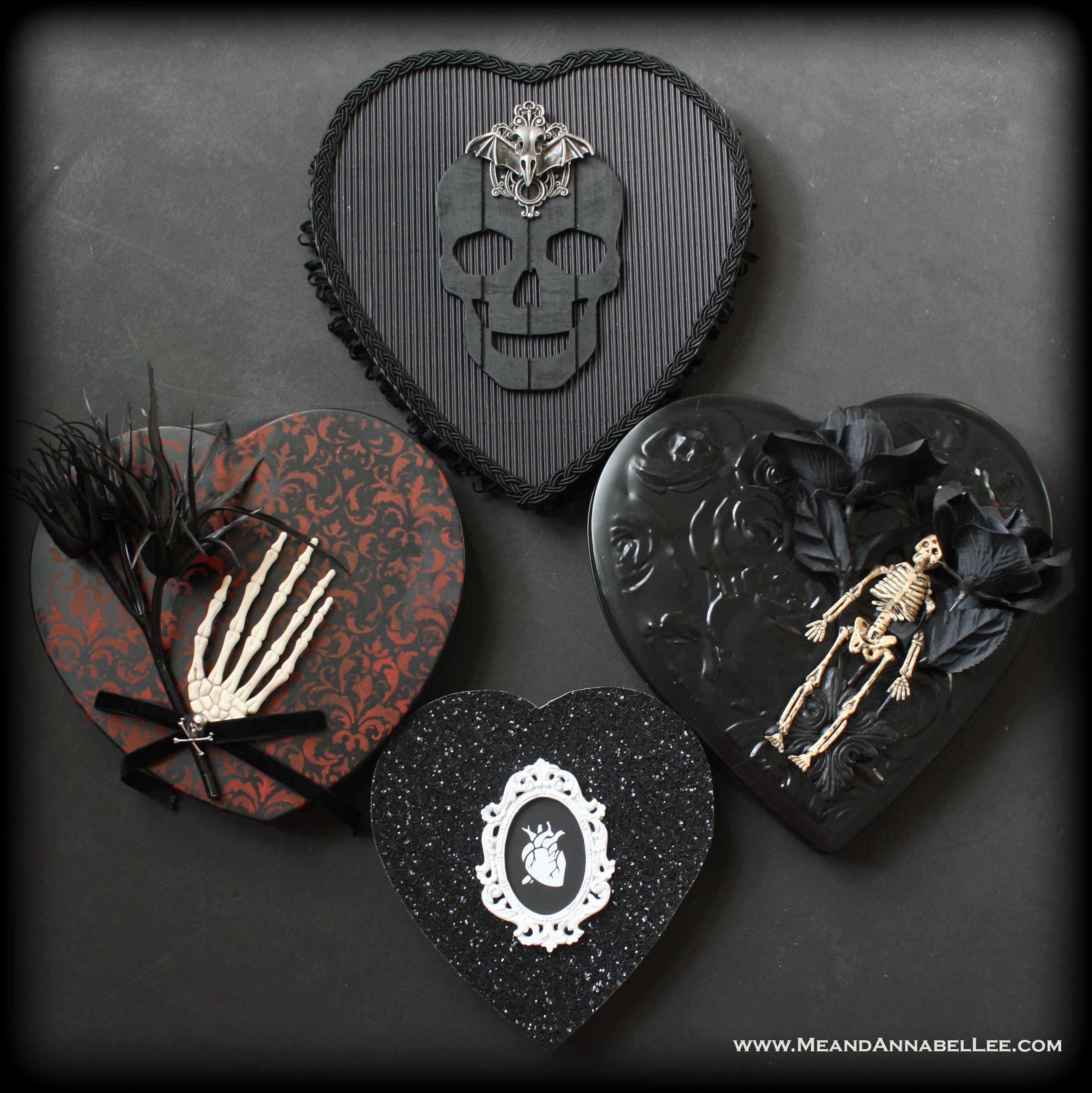 DIY Gothic Valentine Box Variations. Me and Annabel Lee