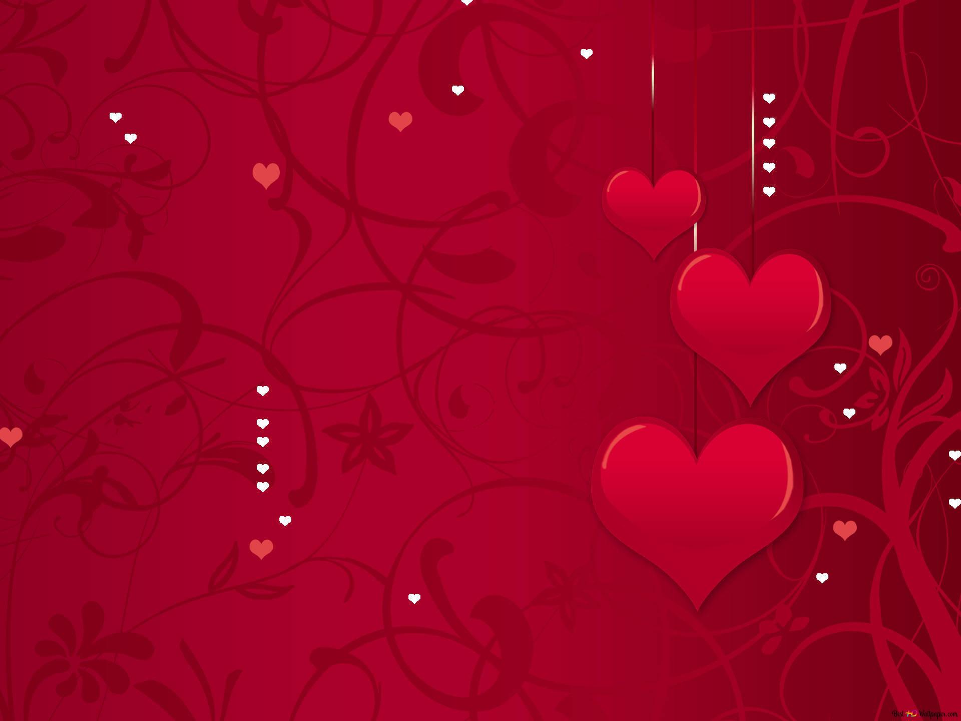Valentine's day artistic hearts 2K wallpaper download