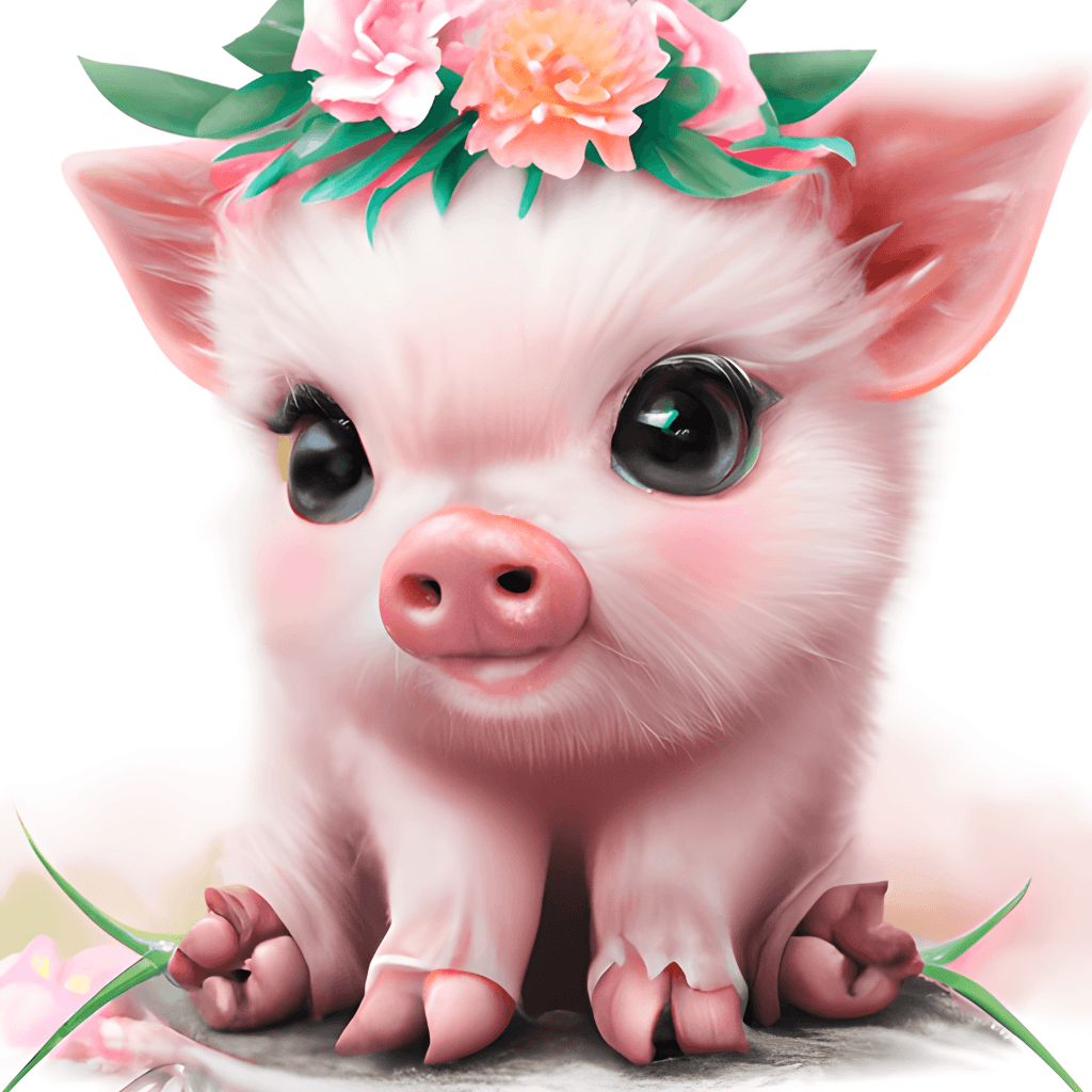 Valentine's Day Baby Pig · Creative Fabrica
