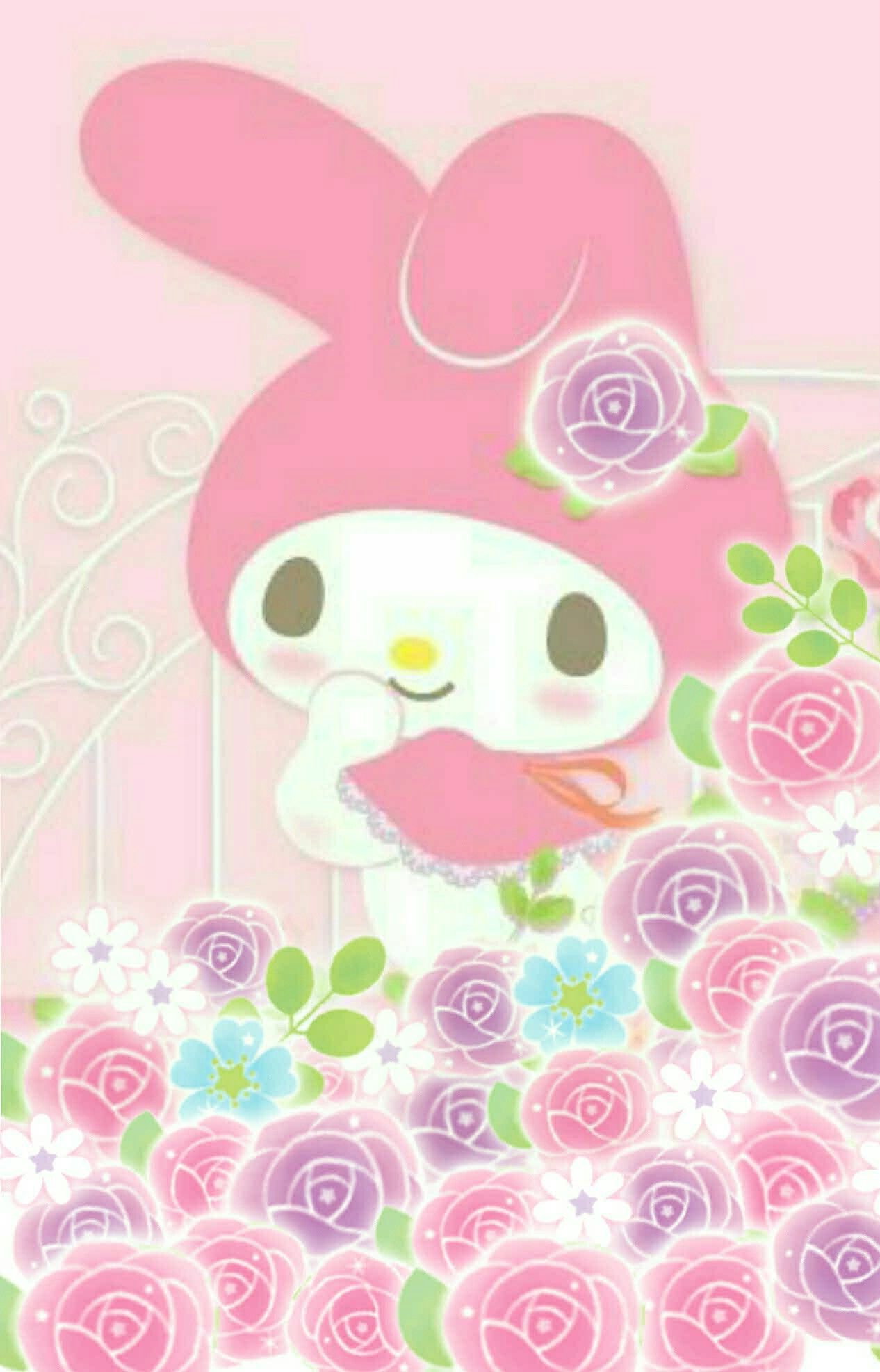 My Melody THOUSANDS OF ROSES St. Valentine's Day, as courtesy of Sanrio. My melody sanrio, Imagenes tiernas