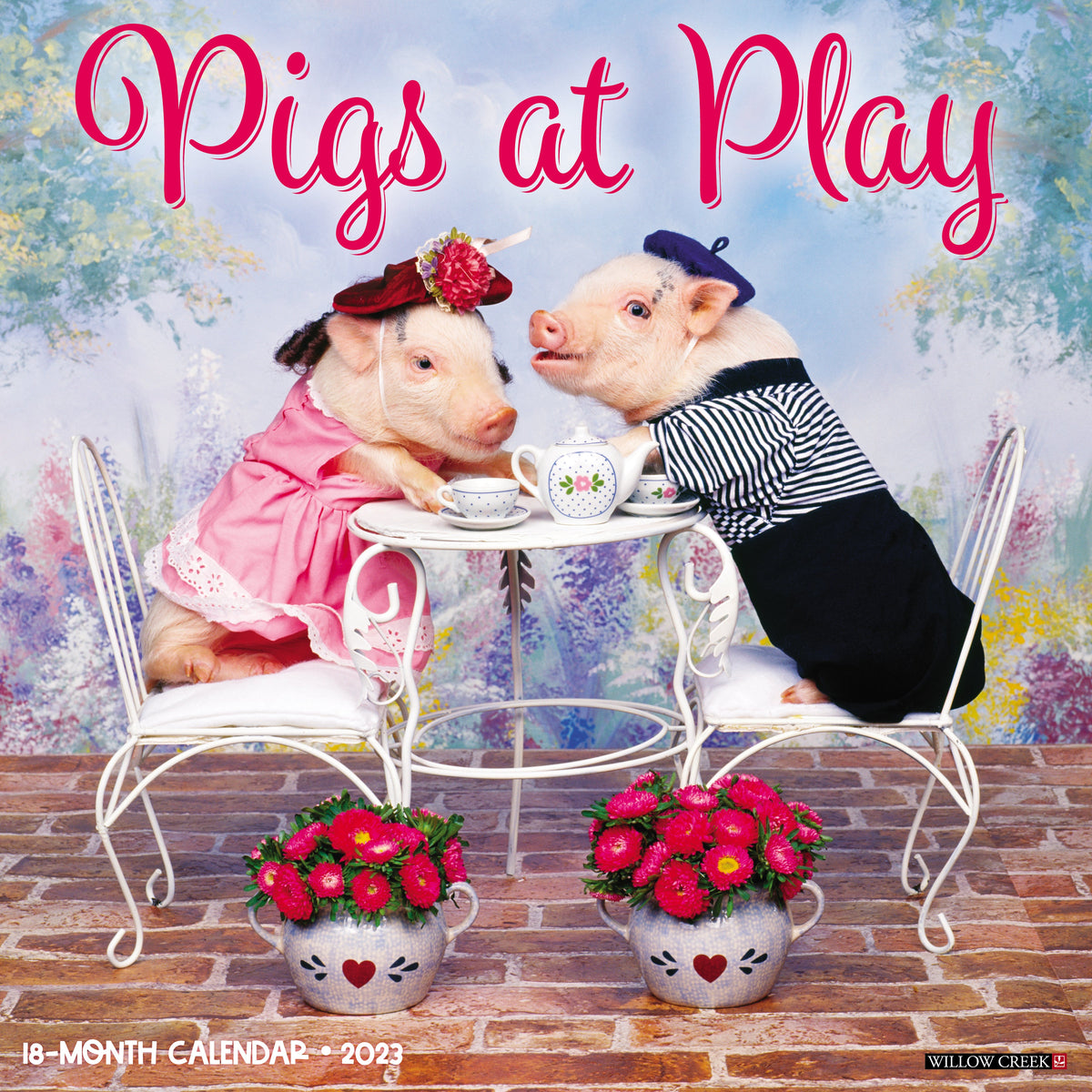 Pigs at Play 12 x 12 Wall Calendar