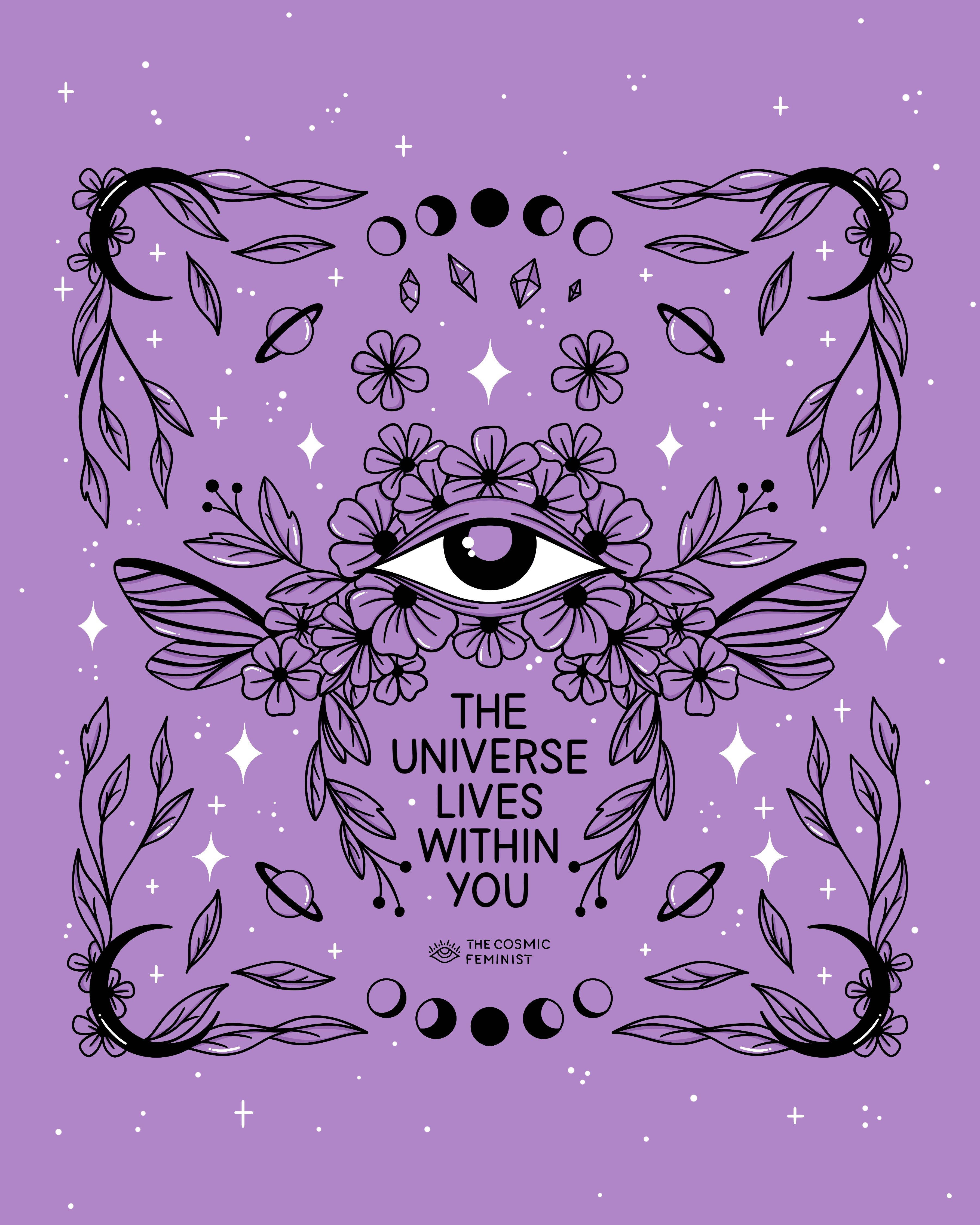 Download Witchy Aesthetic Purple Eye Wallpaper