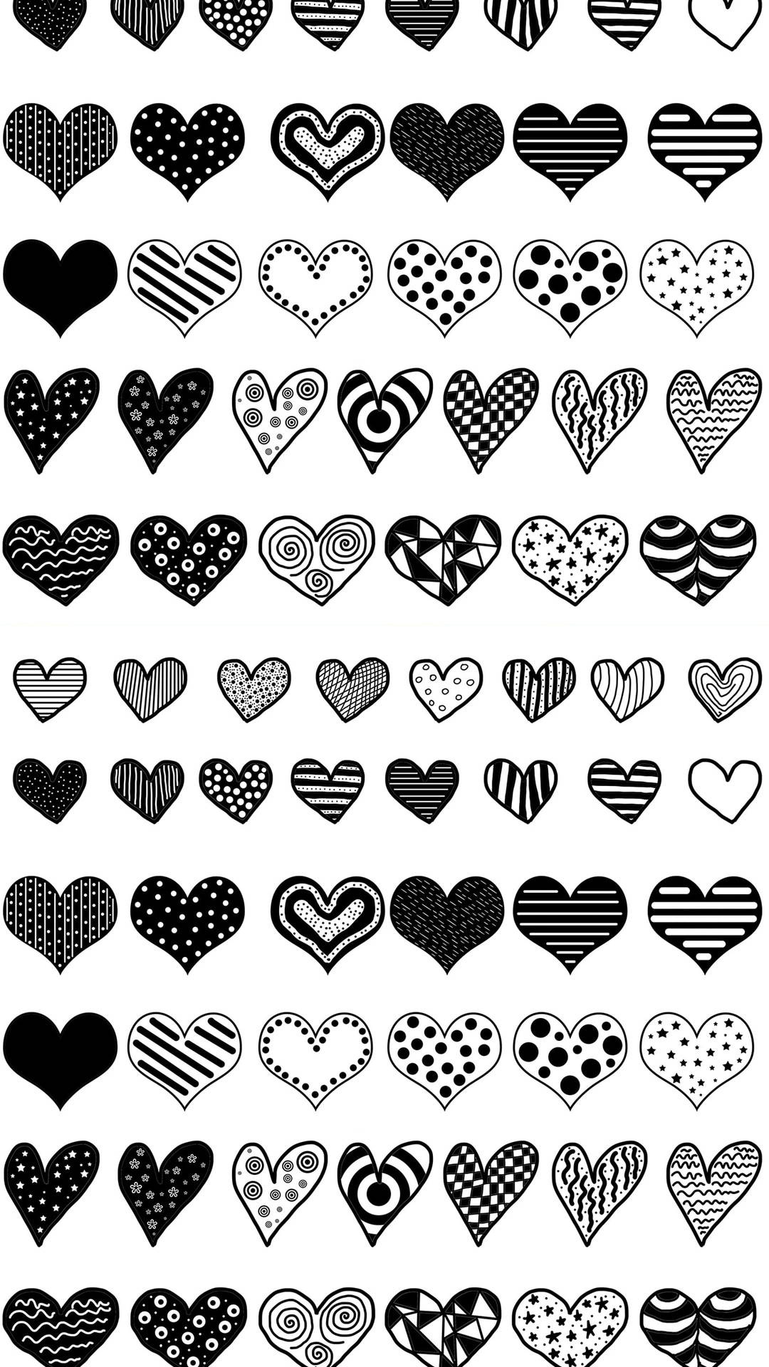 Free Black And White Heart Wallpaper Downloads, Black And White Heart Wallpaper for FREE
