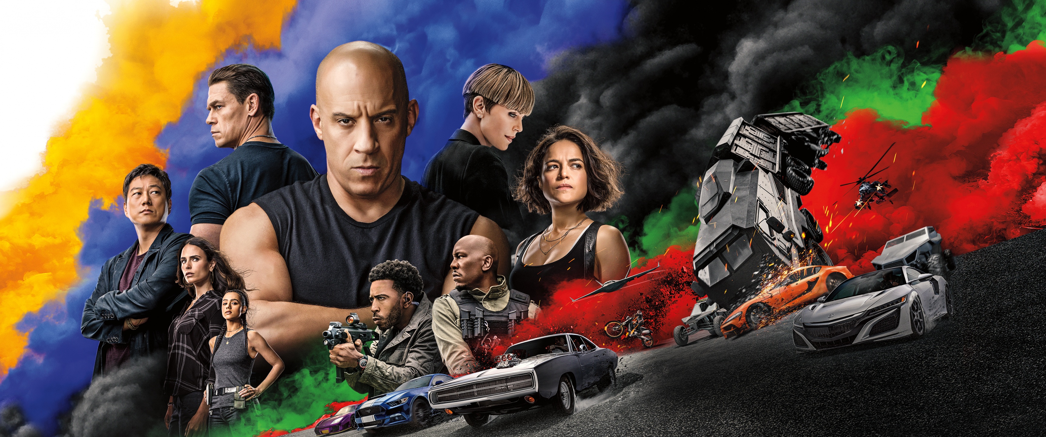 Fast & Furious 9 Wallpaper 4K, F9, Vin Diesel, Jordana Brewster