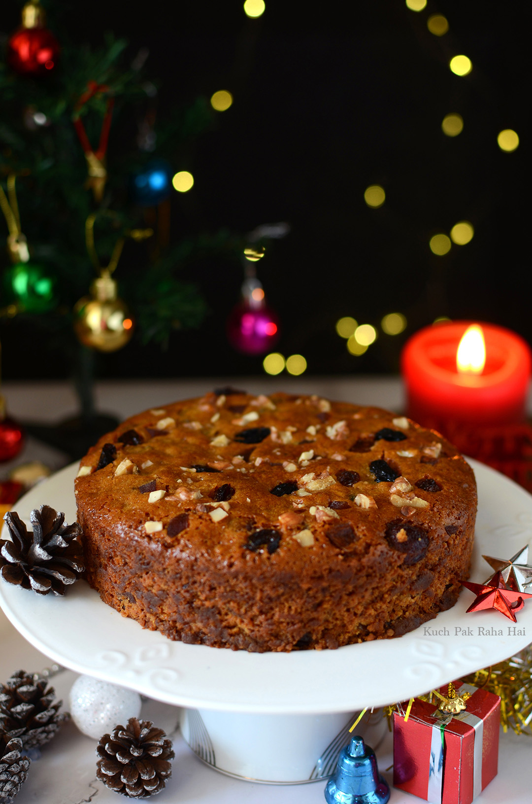 Eggless Plum Cake (Christmas Fruit cake)