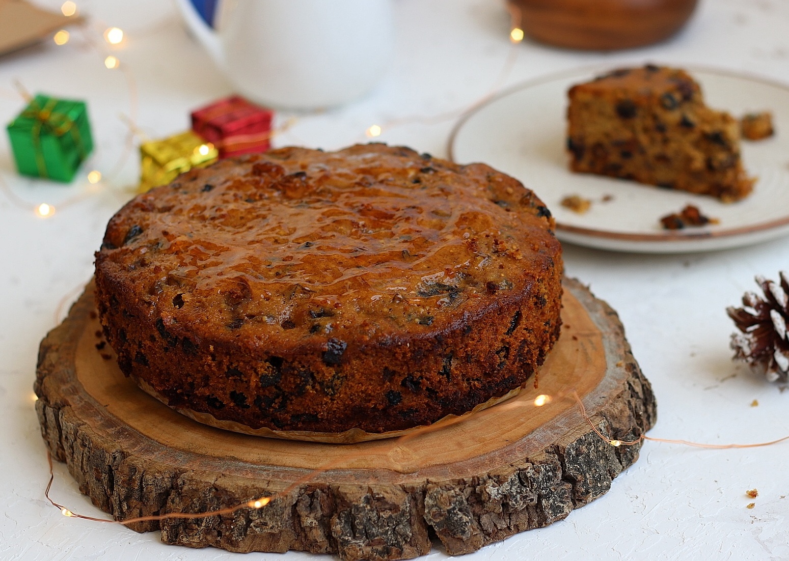 Traditional Christmas Fruitcake. Rich Plum cake recipe