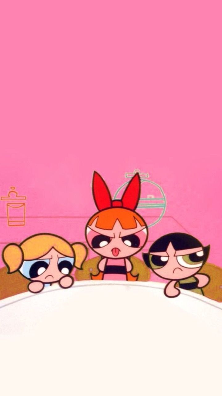the powerpuff girls wallpaper. 파워퍼프걸, 핑크 배경화면, 배경화면