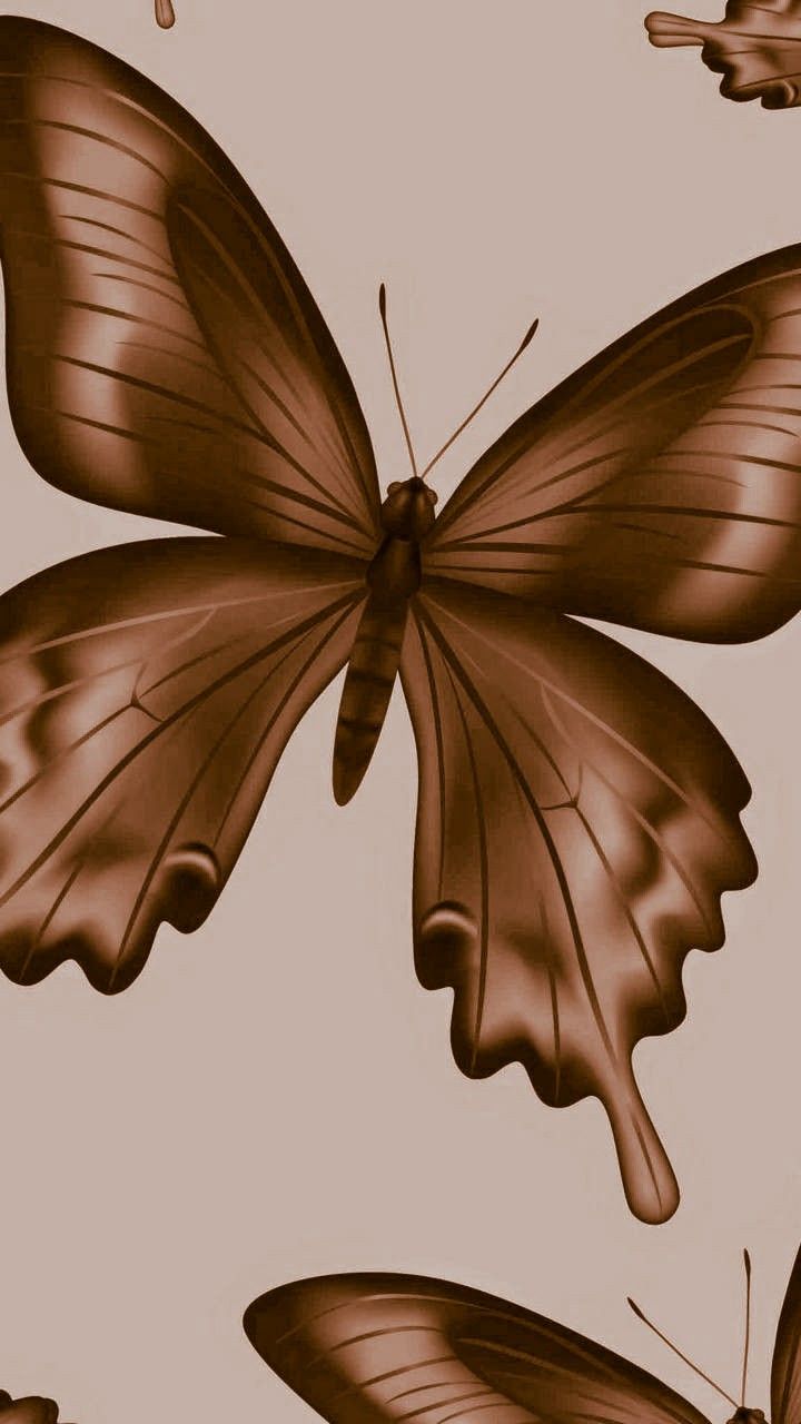 *Wallpaper. Butterfly wallpaper iphone, Brown wallpaper, Cute wallpaper background