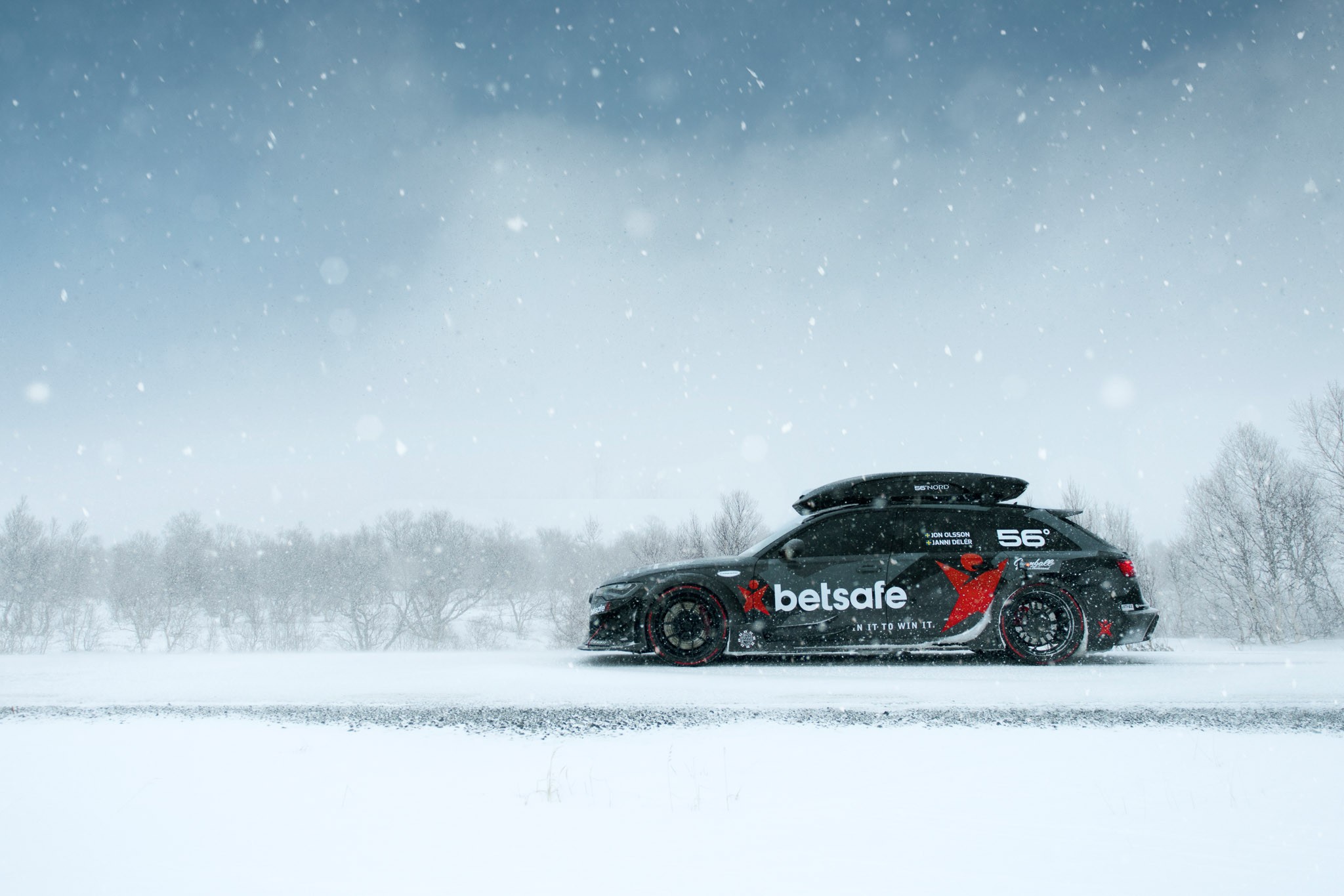 Wallpaper, car, snow, vehicle, Audi RS6 Avant, Freezing, Audi RS6, Gumball 3000, weather, supercar, blizzard, automotive design, automobile make, auto racing, winter storm 2048x1365