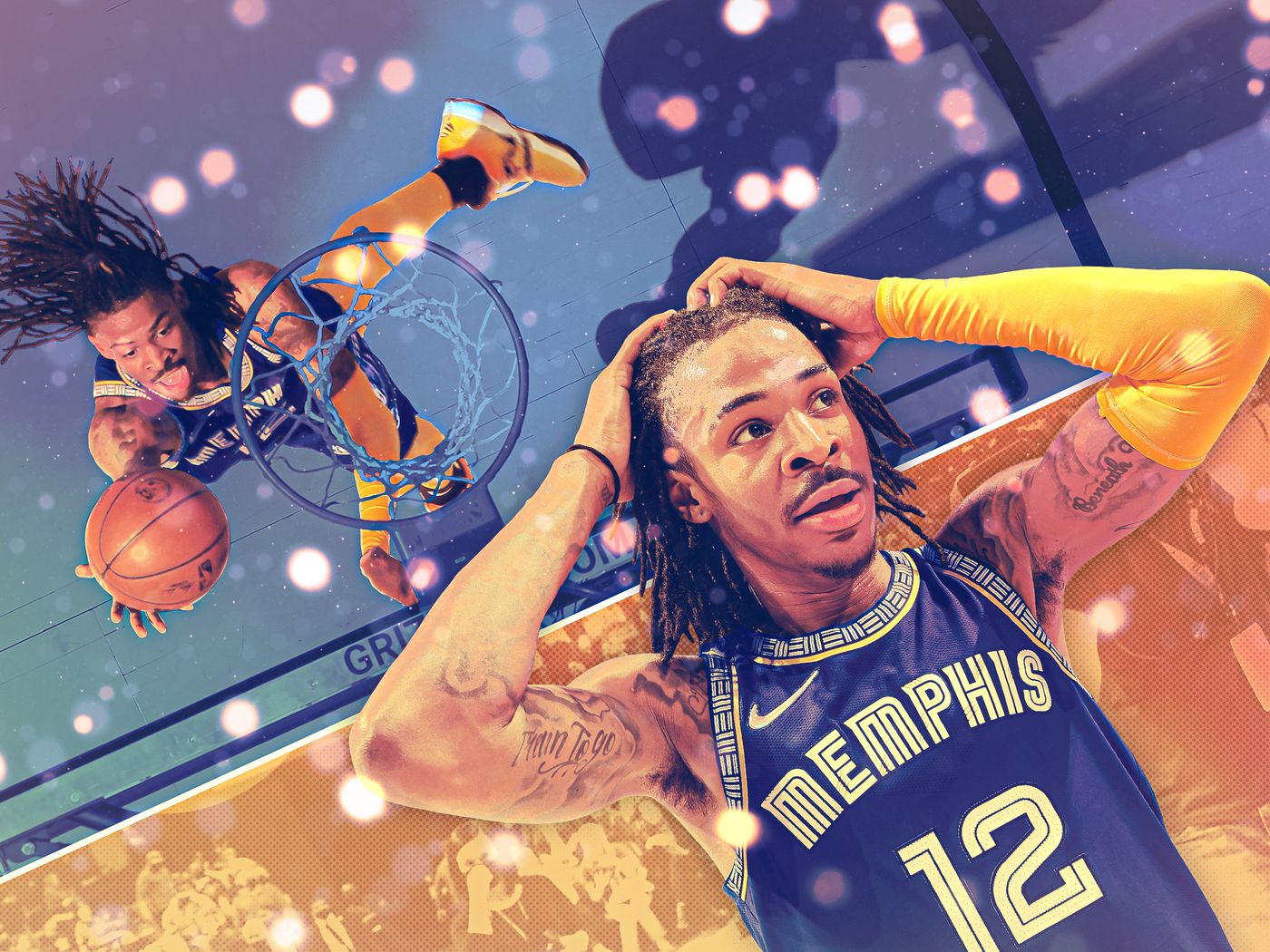 Download Ja Morant Dunk Memphis Grizzlies Player Wallpaper  Wallpaperscom