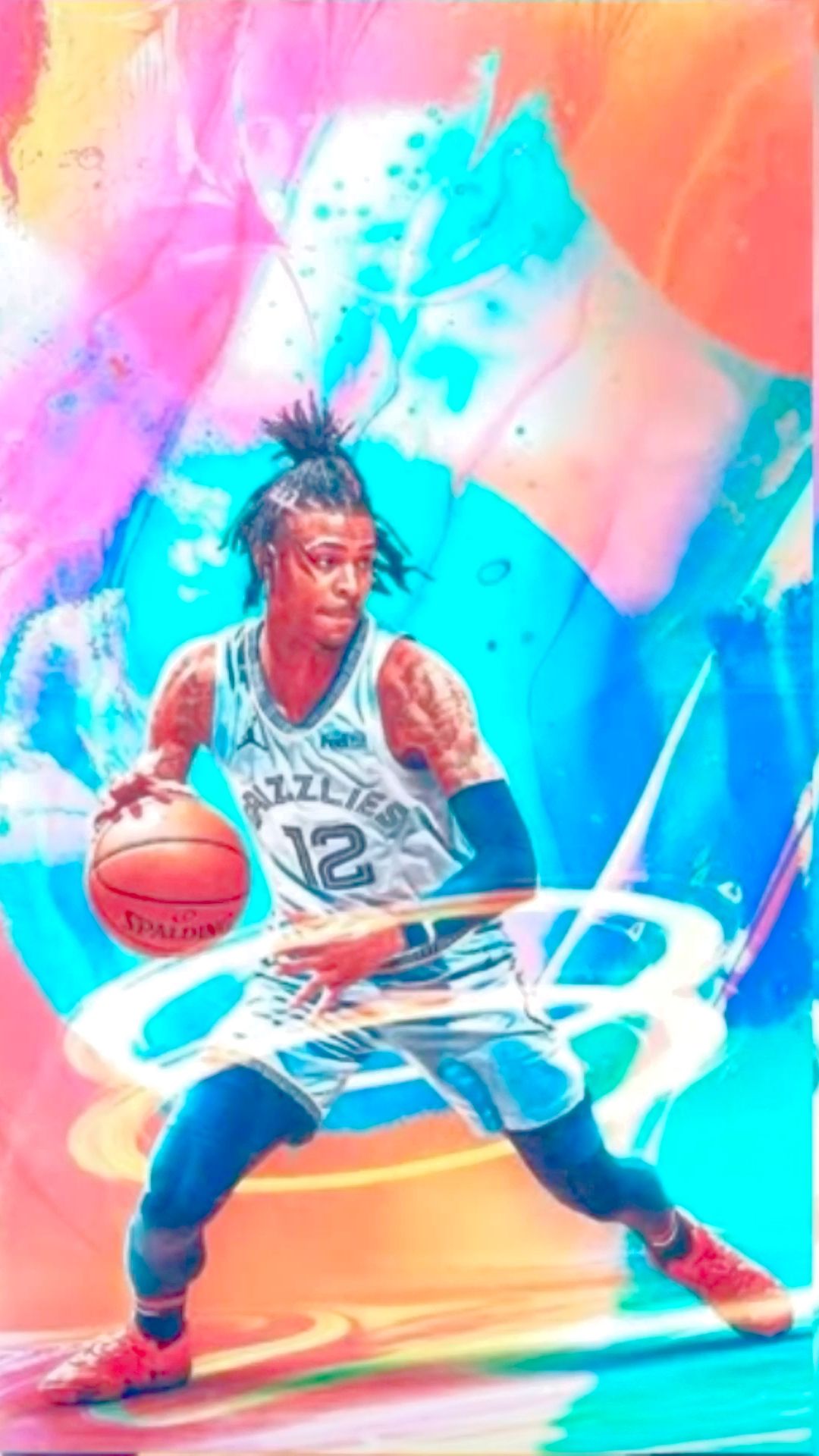 Drippy Ja Morant. Basketball art, Nba wallpaper, Jordan logo wallpaper