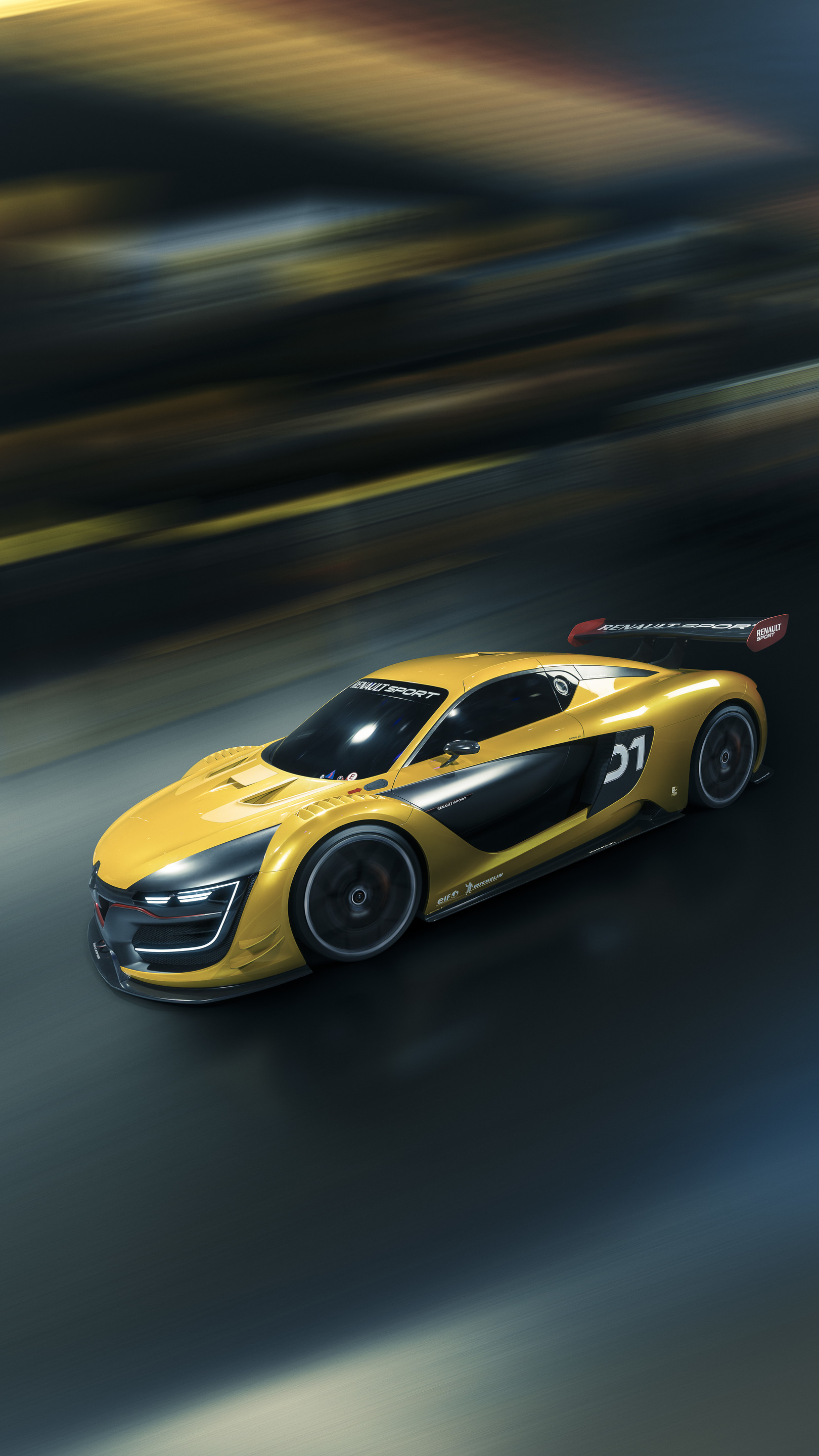 Wallpaper, race cars, portrait display, Porsche, sports car, motion blur, race tracks, performance car, Renault Sport R S 01, supercar, land vehicle, automotive design, race car, automobile make, luxury vehicle 1620x2880