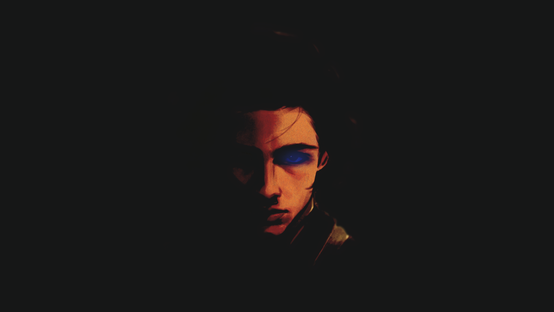 Wallpaper / Dune (series), Paul Atreides, minimalism, dark background, science fiction, frontal view free download