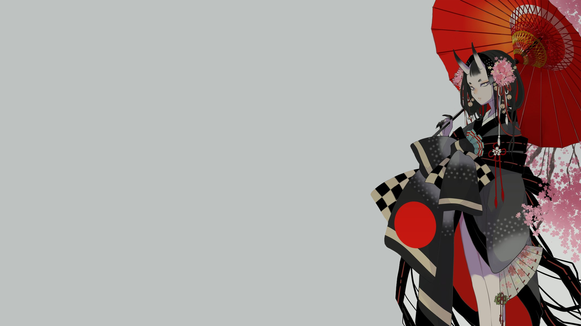 993339 simple background, anime, gray background, Japan, manga, anime girls.