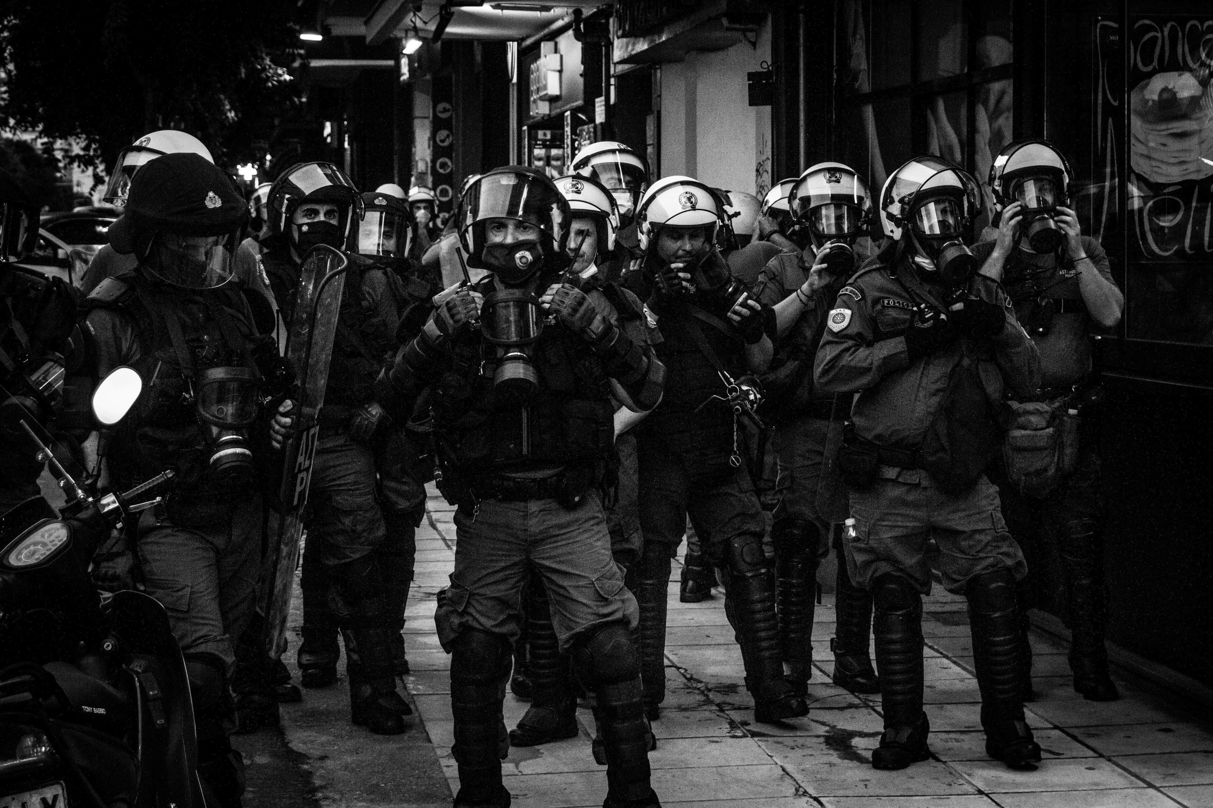 Teacher Dude riot police were out in force again tonight in the city of Thessaloniki, saving the world from gin and tonic. #ΑΠΘ #Θεσσαλονίκη #Greece #Τζιν
