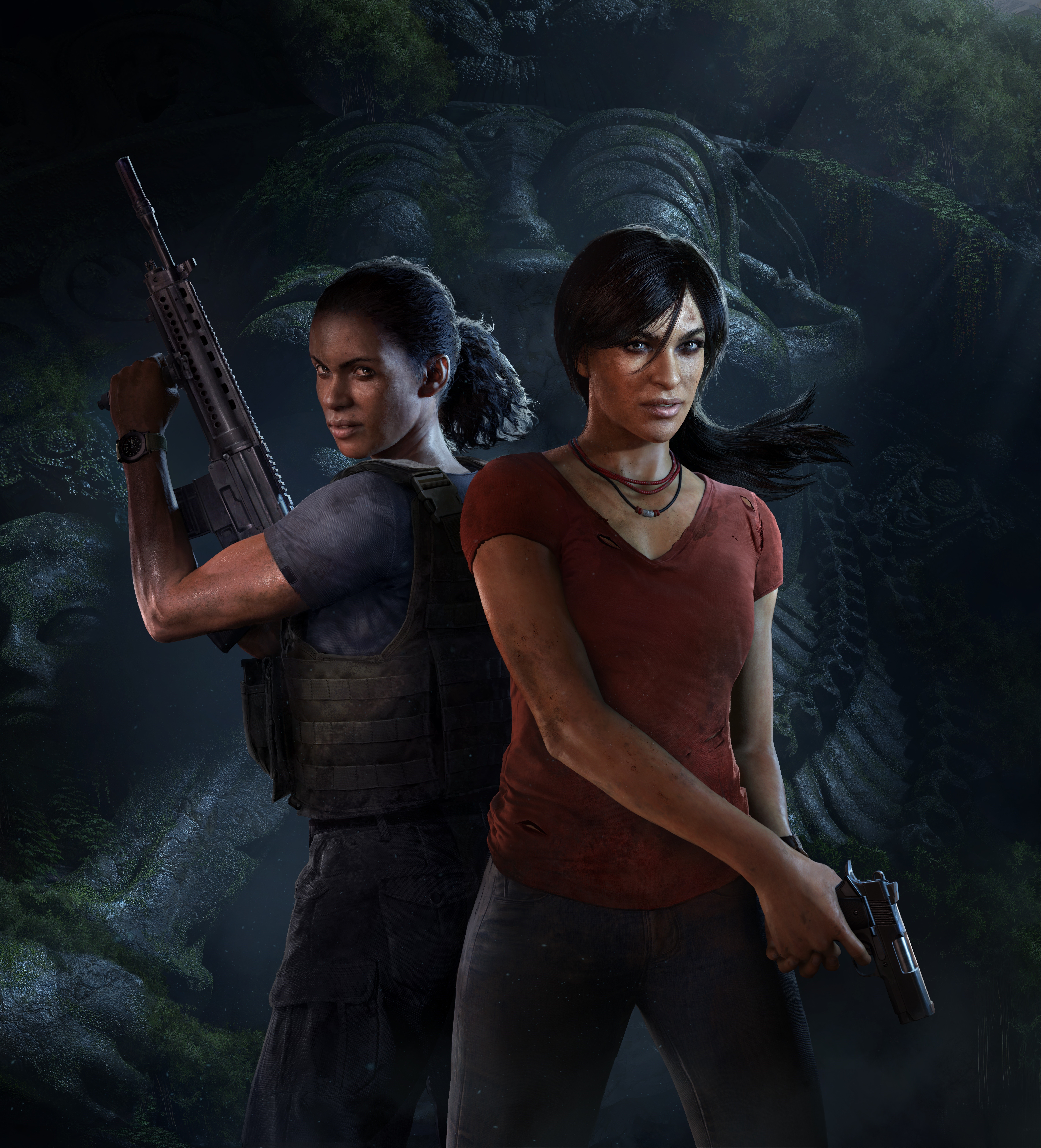 4K, 5K, 6K, 7K, Chloe Fraser, Nadine Ross, Pistols, Assault rifle, Uncharted: The Lost Legacy, Two Gallery HD Wallpaper