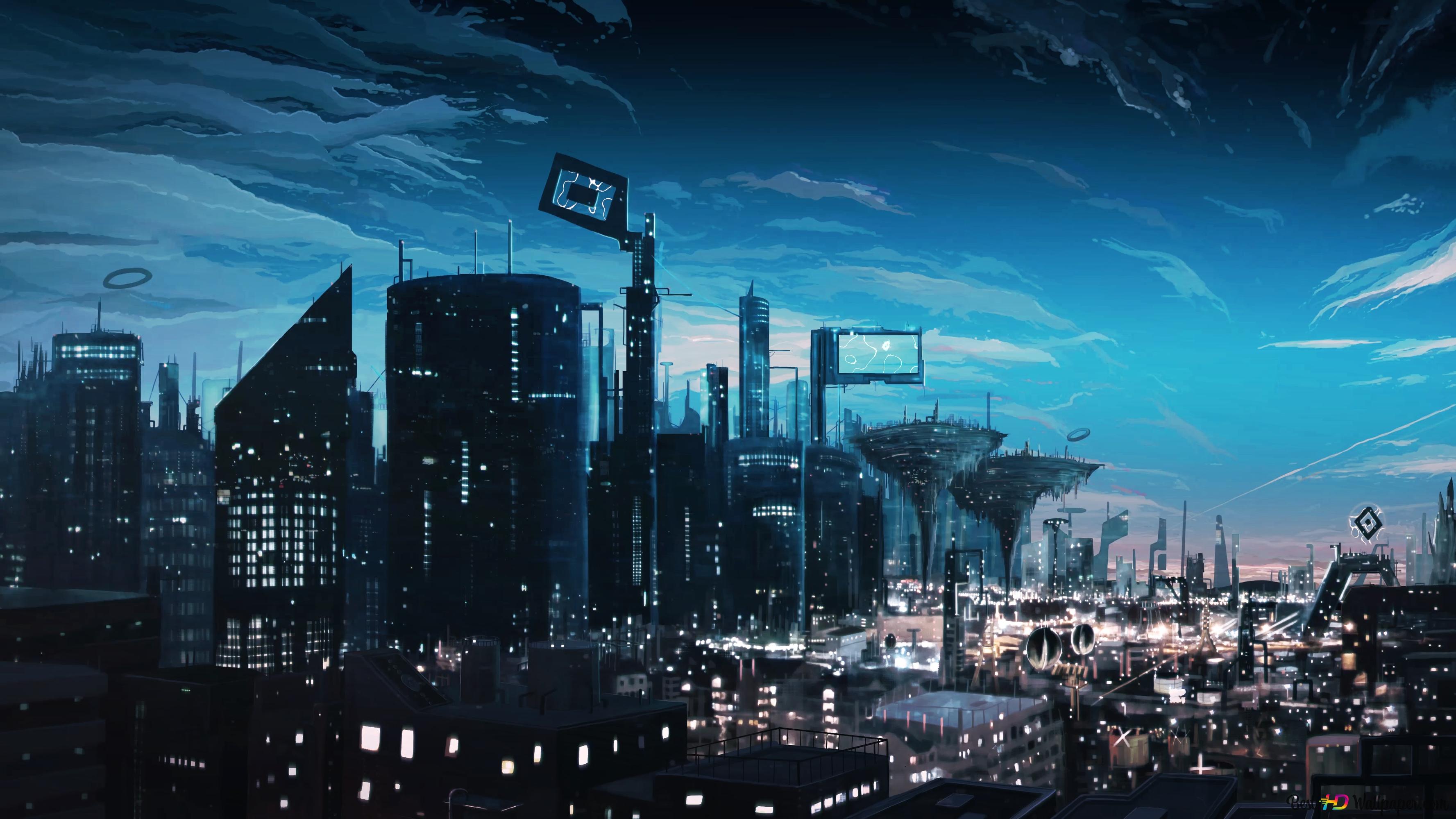 Cyber Machines City 4K wallpaper download