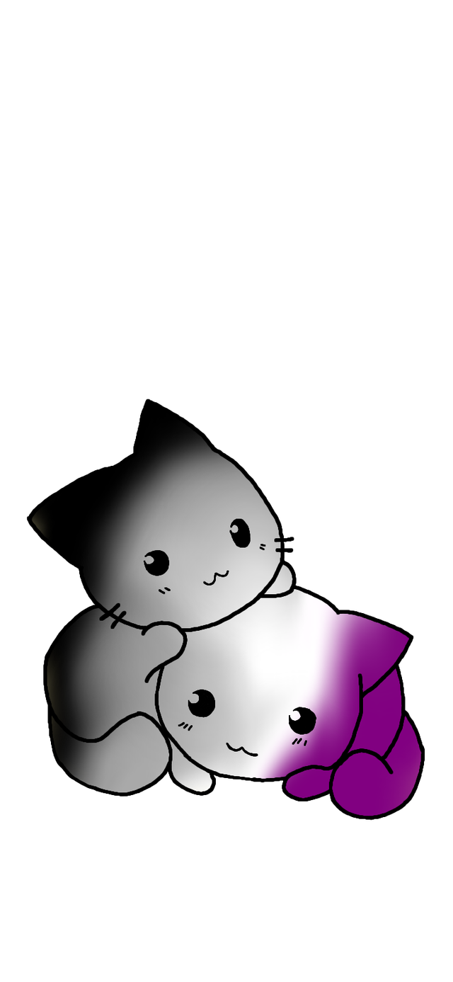some LGBT cat wallpaper I made for myself :) (cats are from a , I didn't draw them, only coloured them)