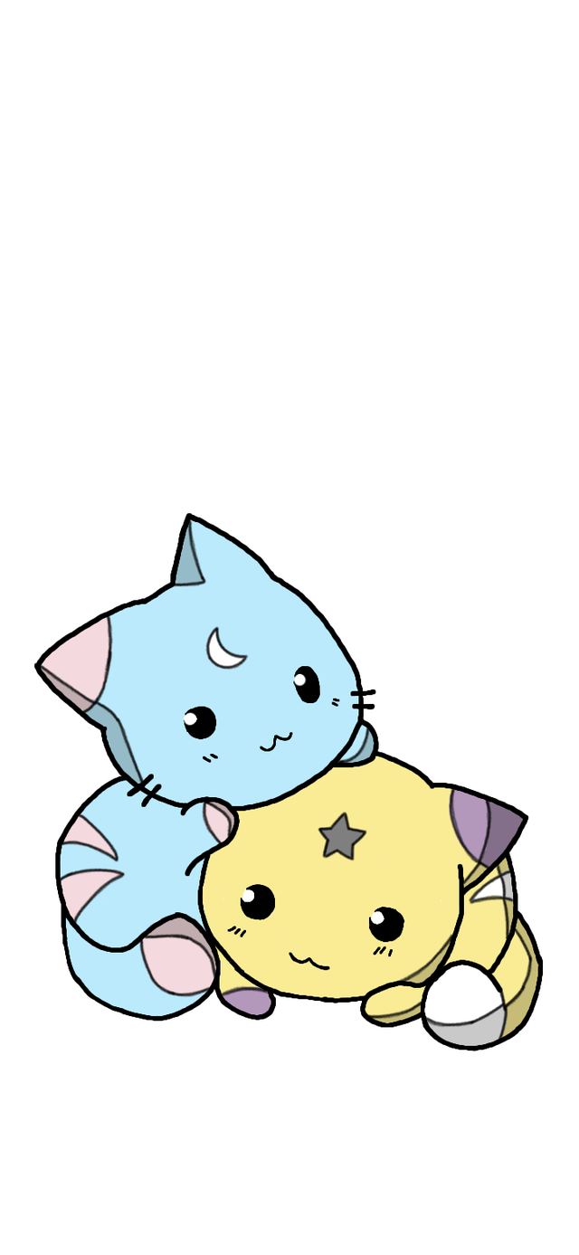 some LGBT cat wallpaper I made for myself :) (cats are from a , I didn't draw them, only coloured them)