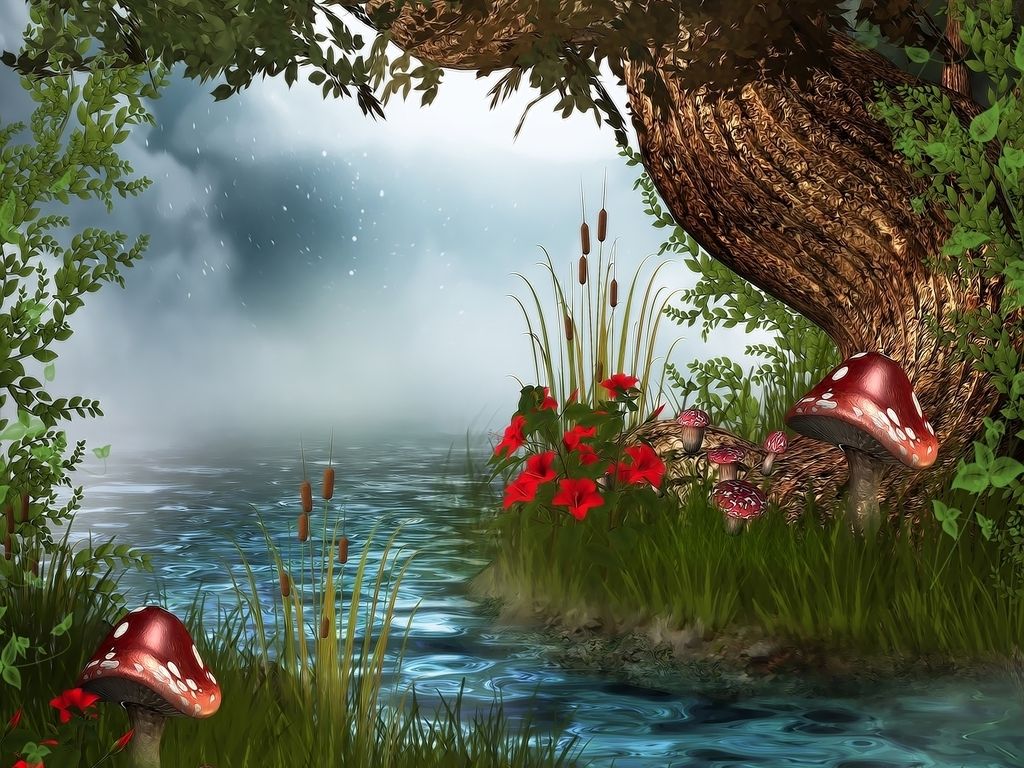 Daydreaming Wallpaper: Magic forestd nature wallpaper, Nature wallpaper, Fantasy landscape