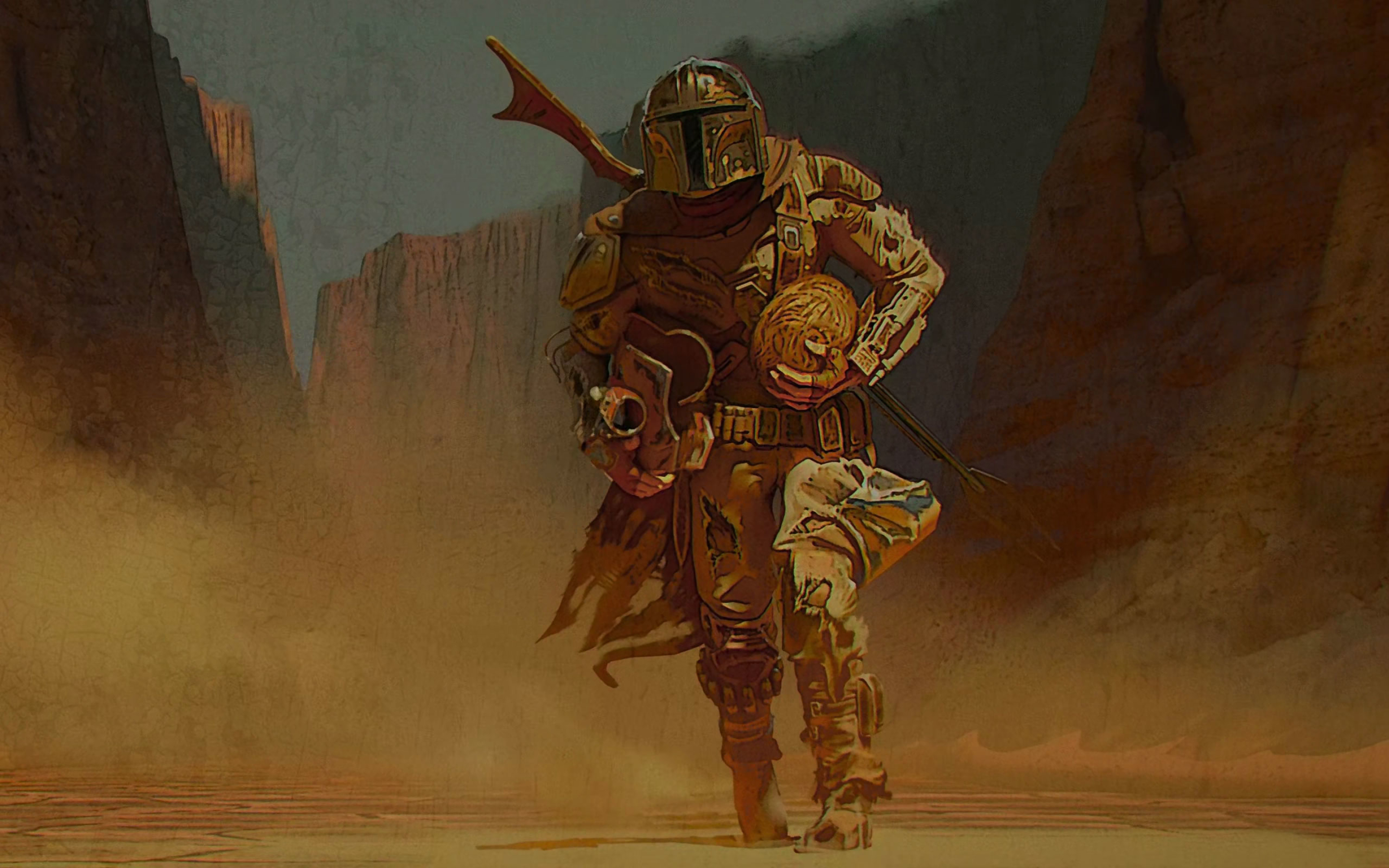 The Mandalorian Art 2020 Wallpaper